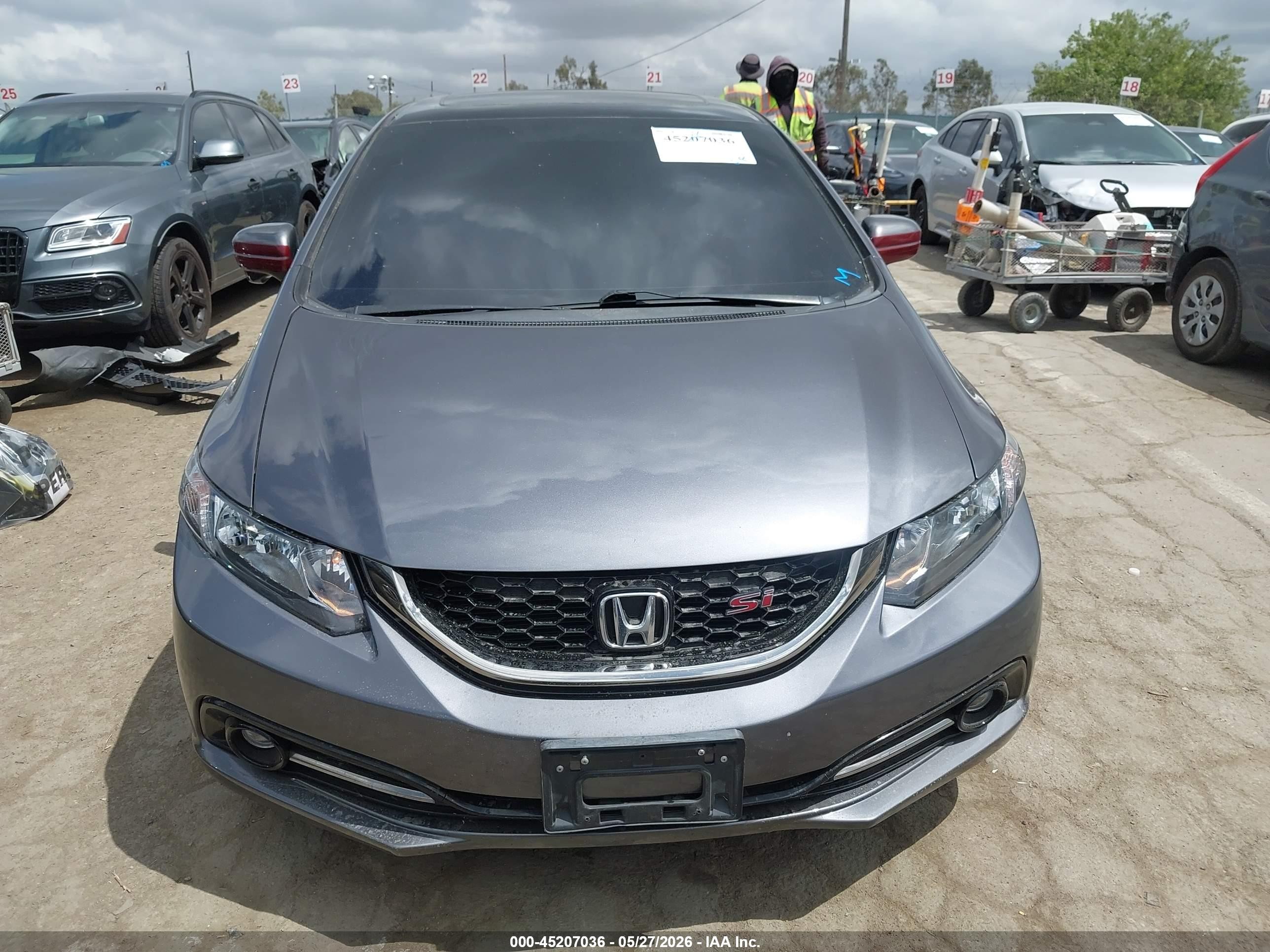 2015 Honda Civic Si Gray vin: 2HGFB6E56FH707735