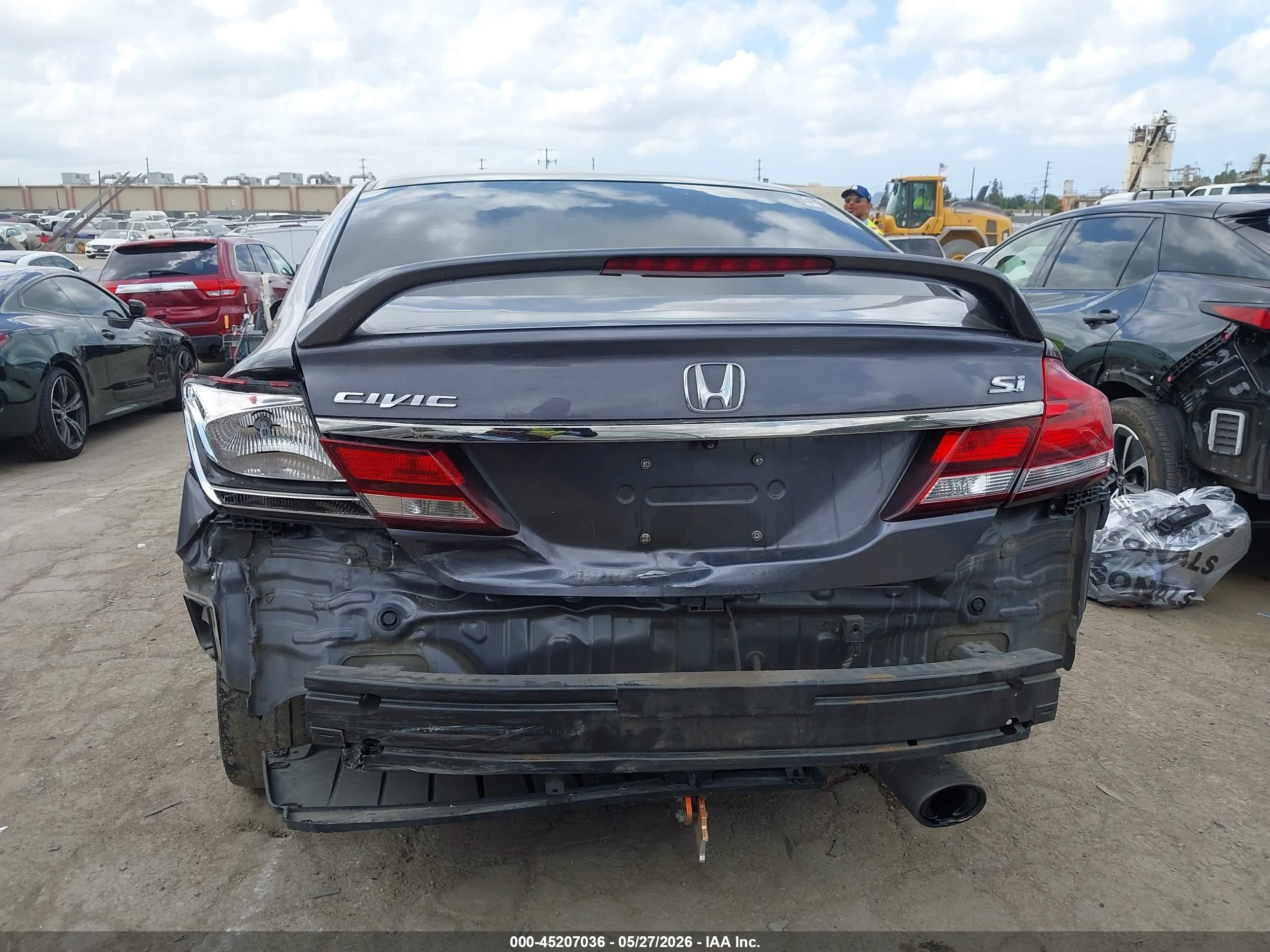 2015 Honda Civic Si Gray vin: 2HGFB6E56FH707735