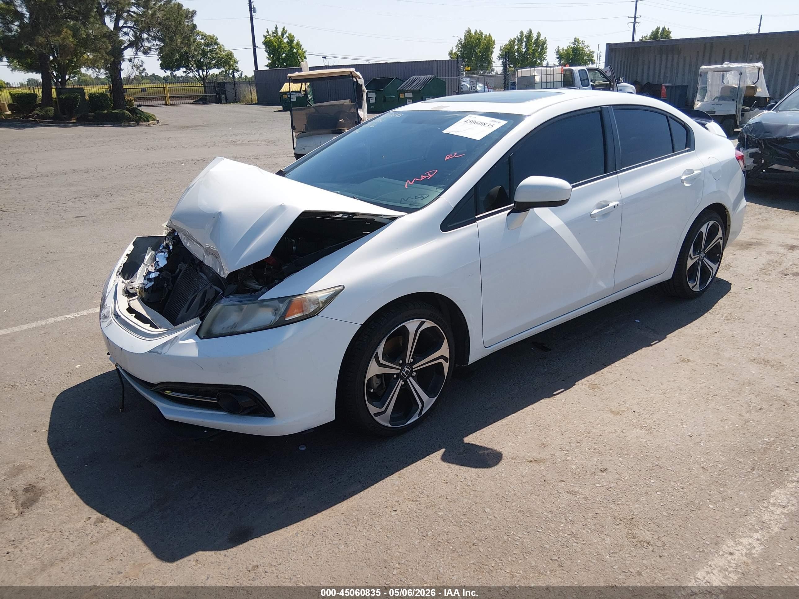 2015 Honda Civic Si White vin: 2HGFB6E56FH710229