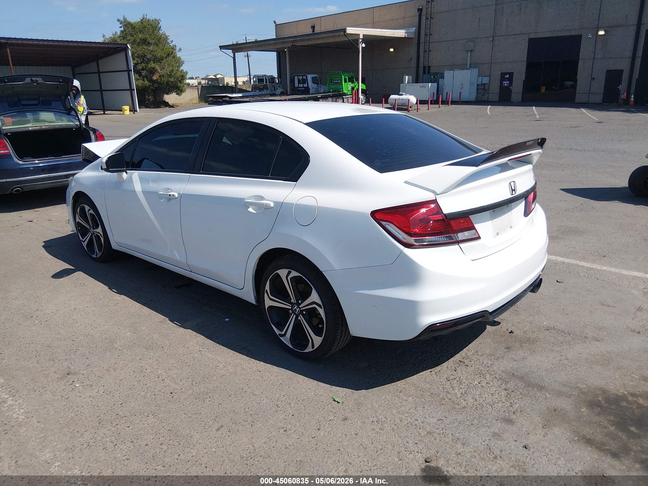 2015 Honda Civic Si White vin: 2HGFB6E56FH710229