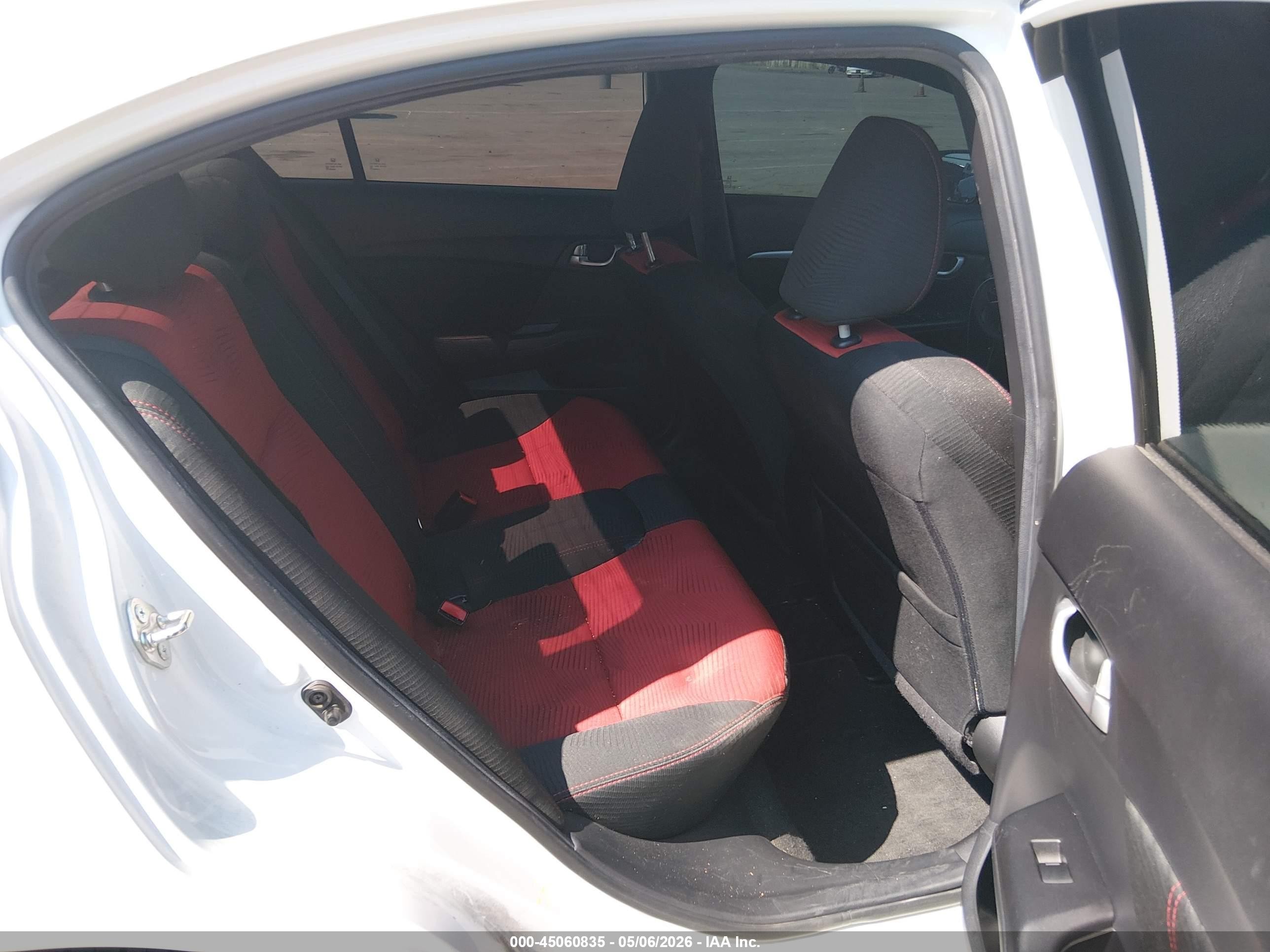 2015 Honda Civic Si White vin: 2HGFB6E56FH710229