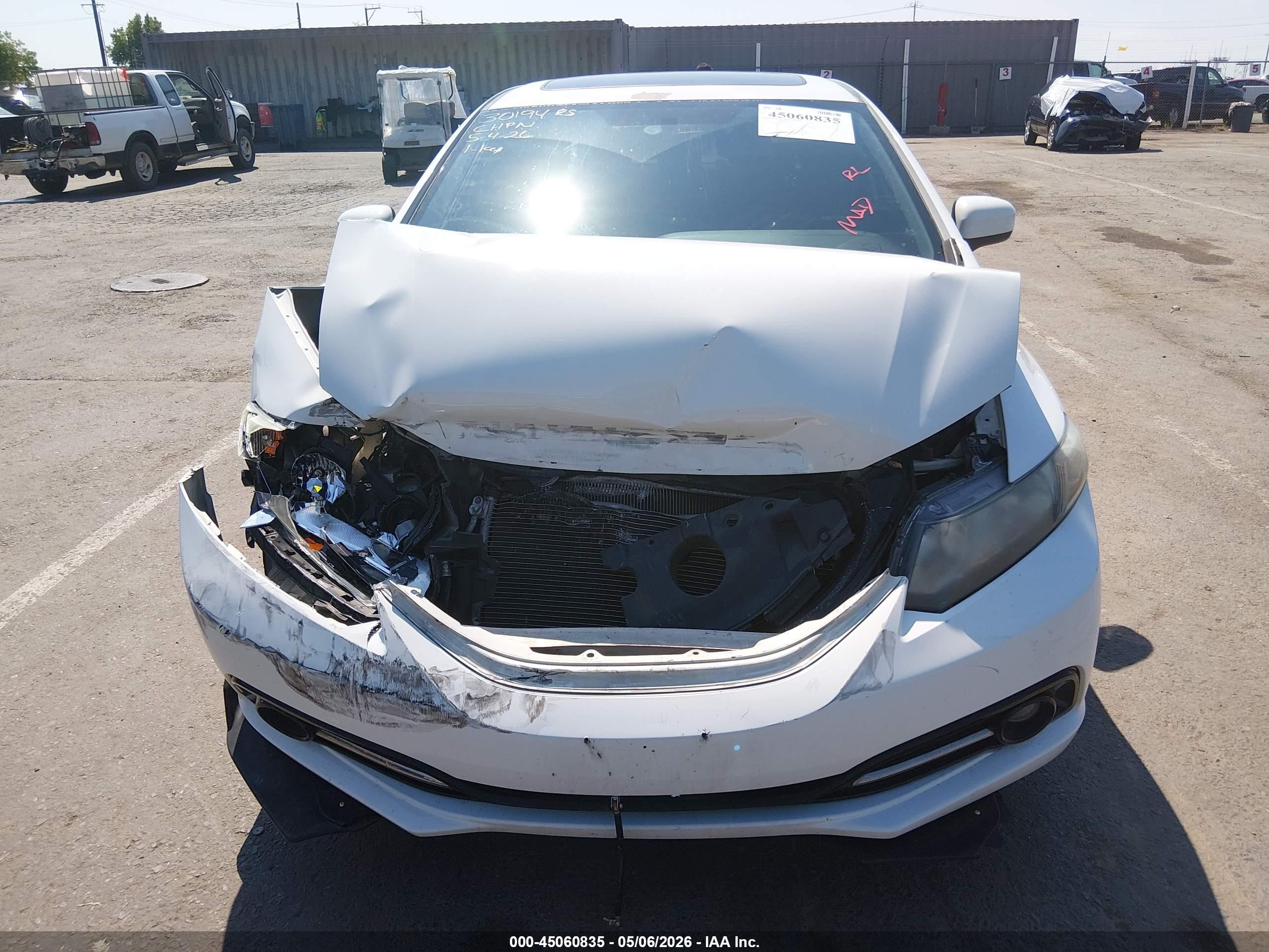2015 Honda Civic Si White vin: 2HGFB6E56FH710229
