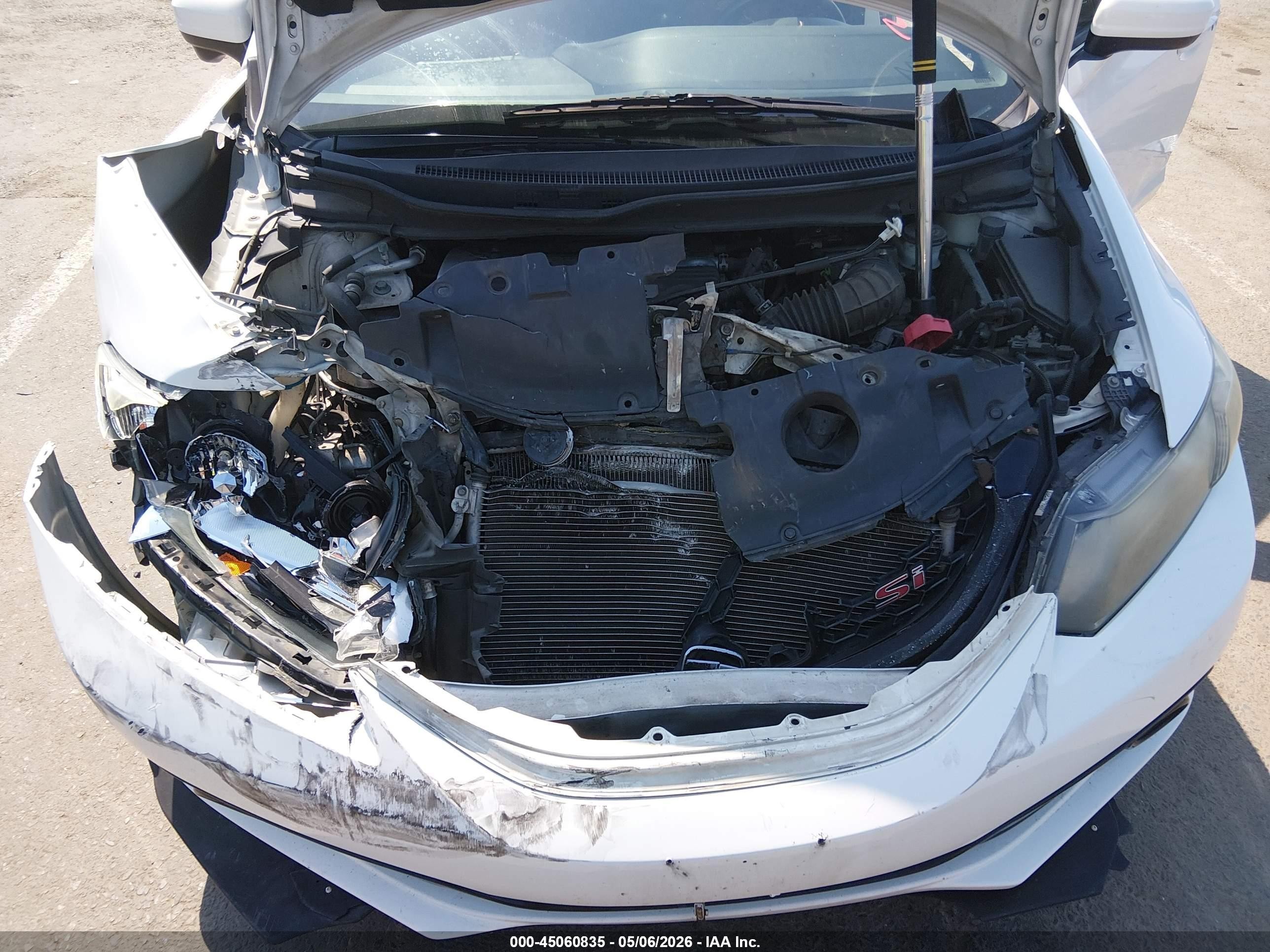 2015 Honda Civic Si White vin: 2HGFB6E56FH710229