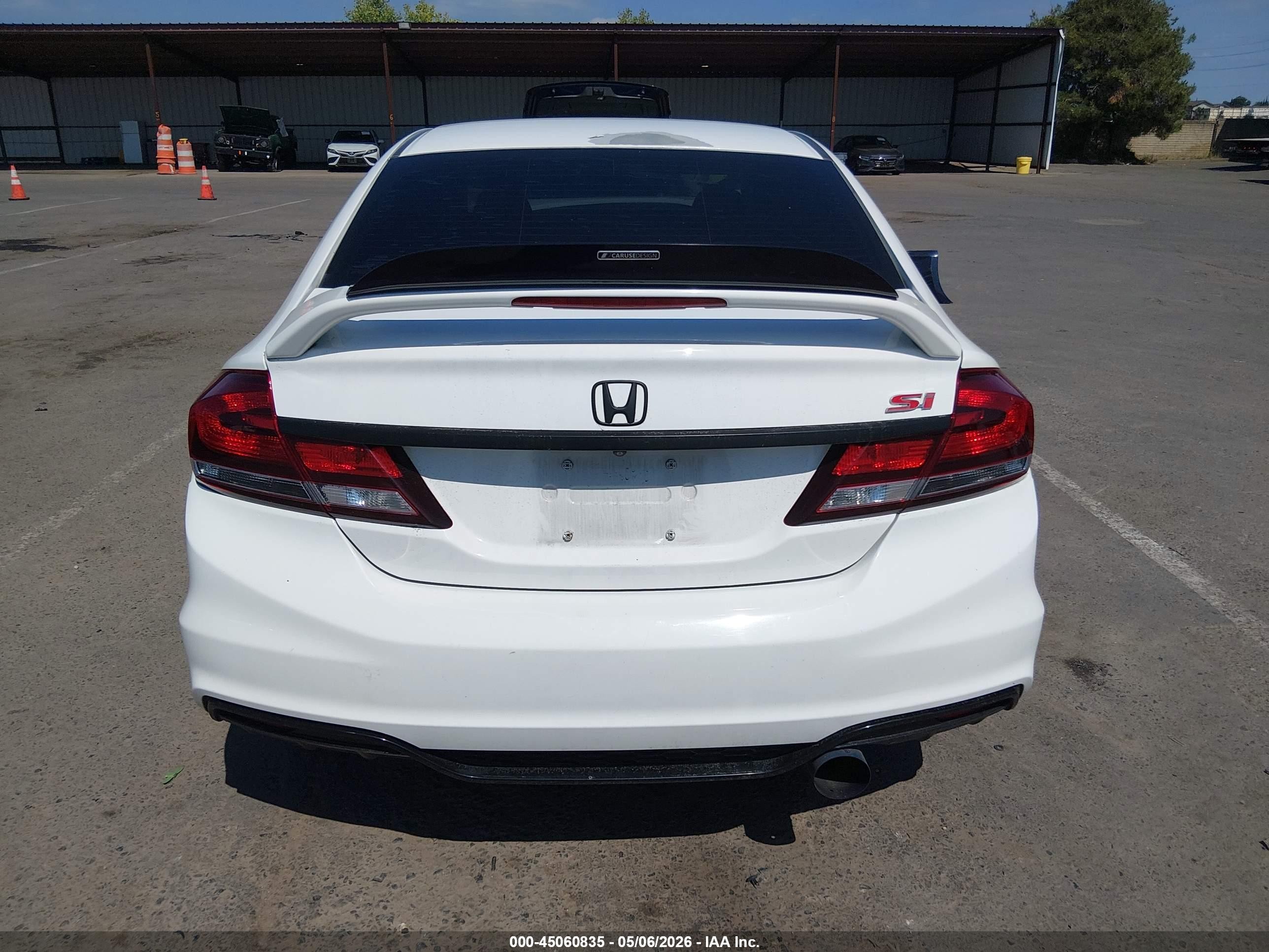 2015 Honda Civic Si White vin: 2HGFB6E56FH710229