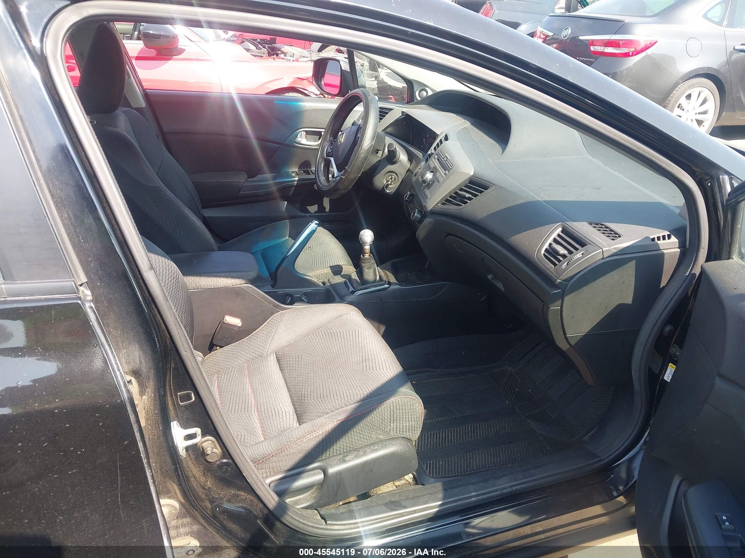 2012 Honda Civic Si Black vin: 2HGFB6E57CH704659