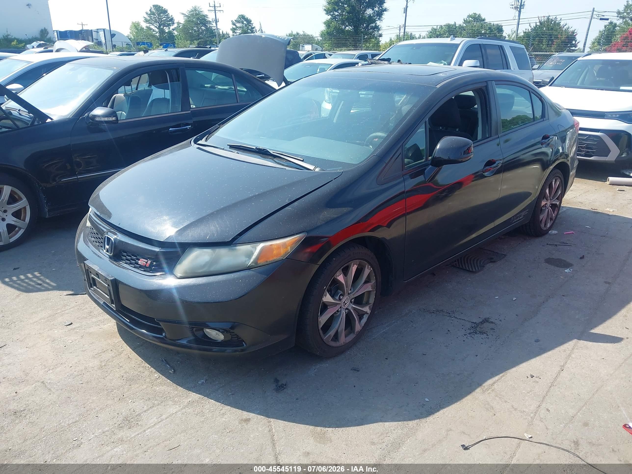 2012 Honda Civic Si Black vin: 2HGFB6E57CH704659