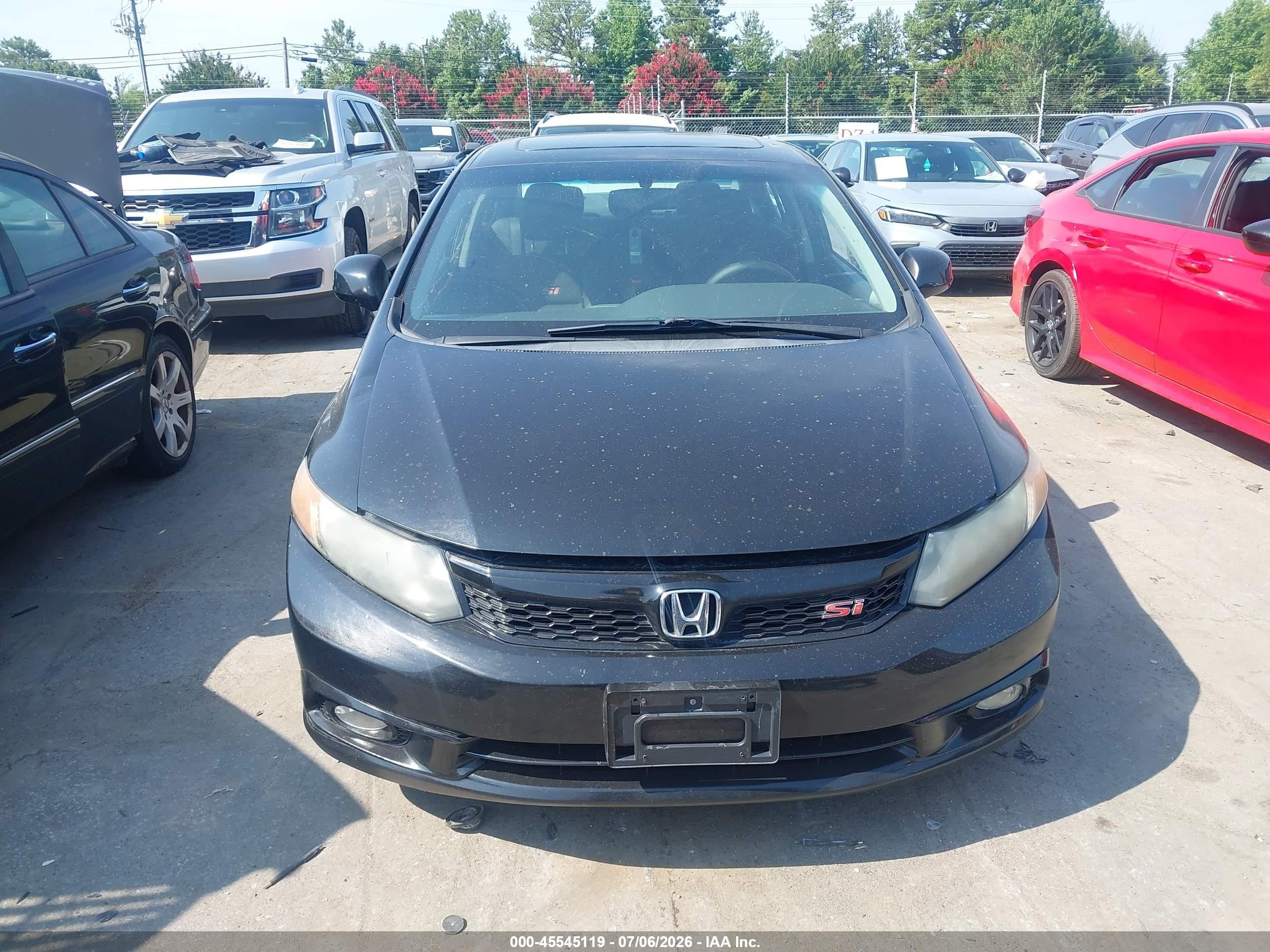 2012 Honda Civic Si Black vin: 2HGFB6E57CH704659