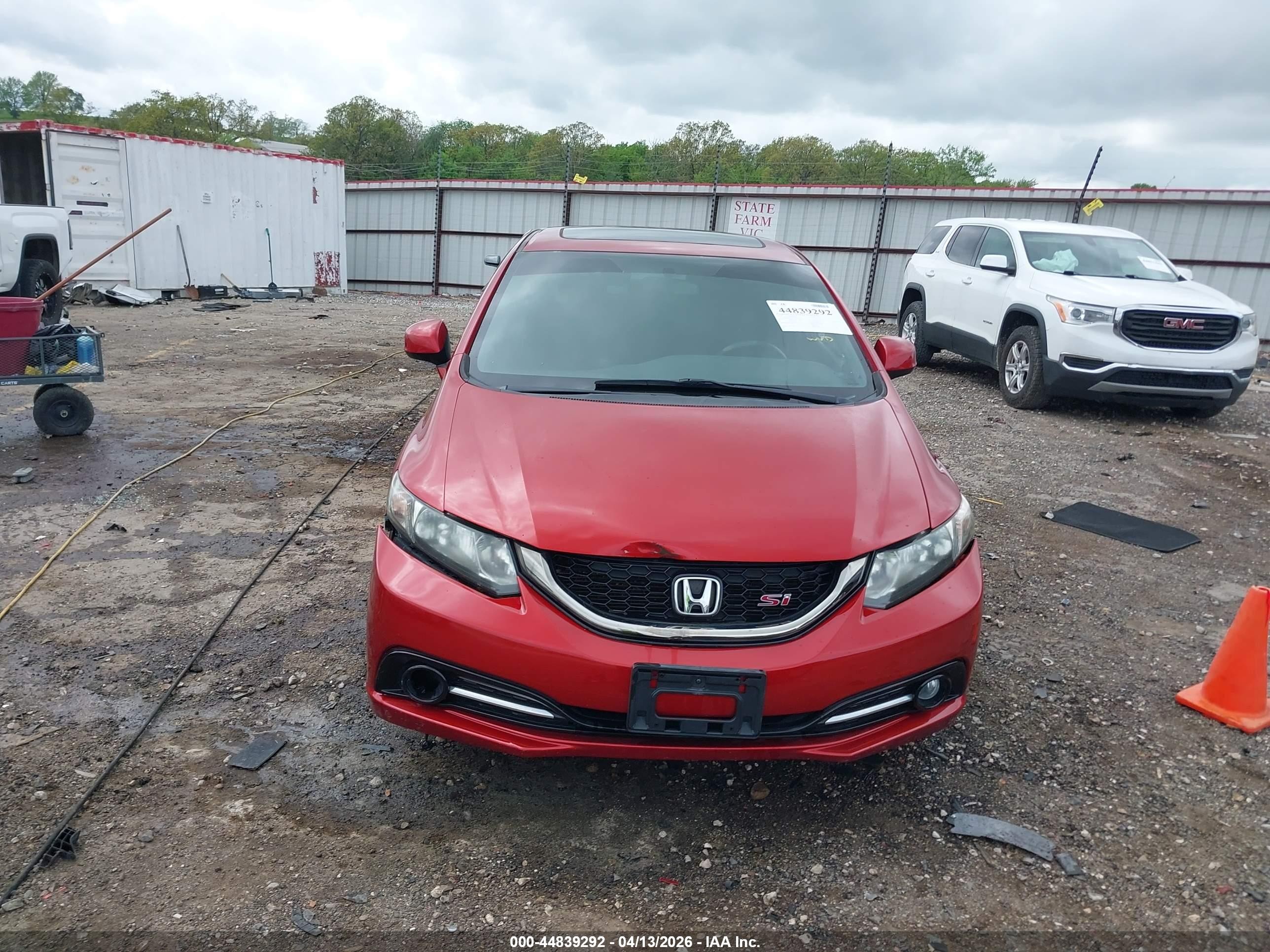 2013 Honda Civic Si Red vin: 2HGFB6E57DH707093