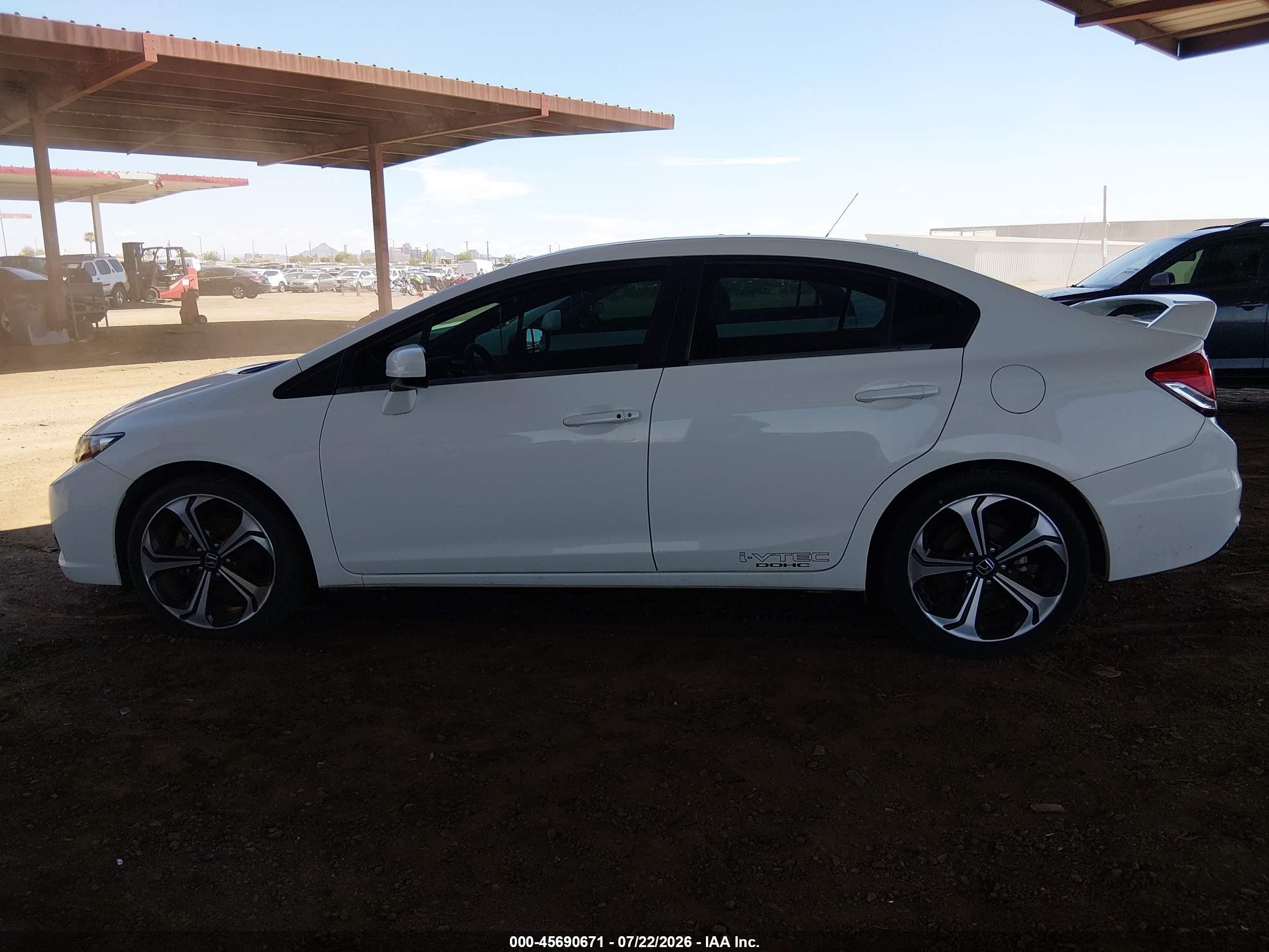 2015 Honda Civic Si White vin: 2HGFB6E57FH708599