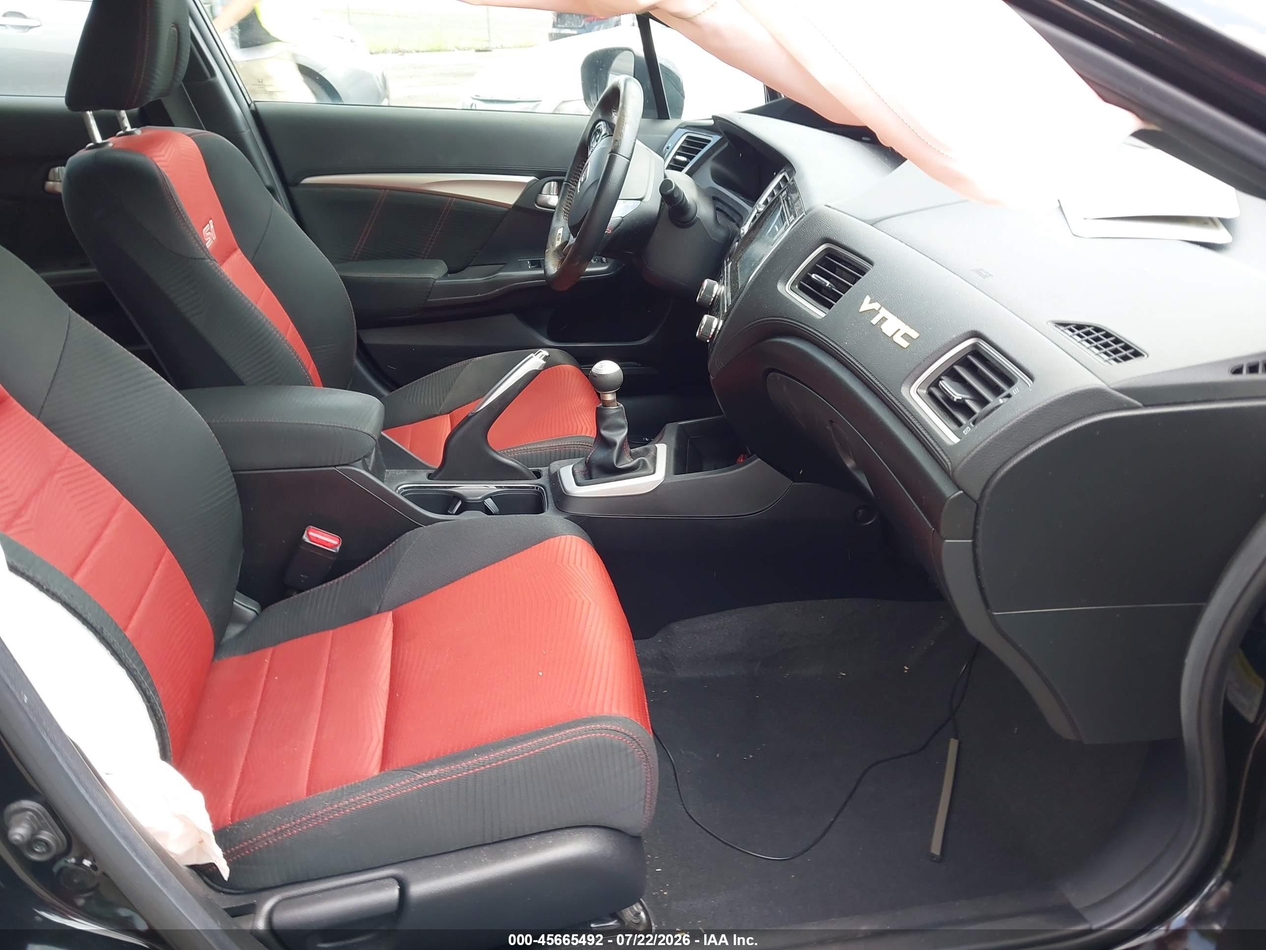 2015 Honda Civic Si Black vin: 2HGFB6E57FH709459