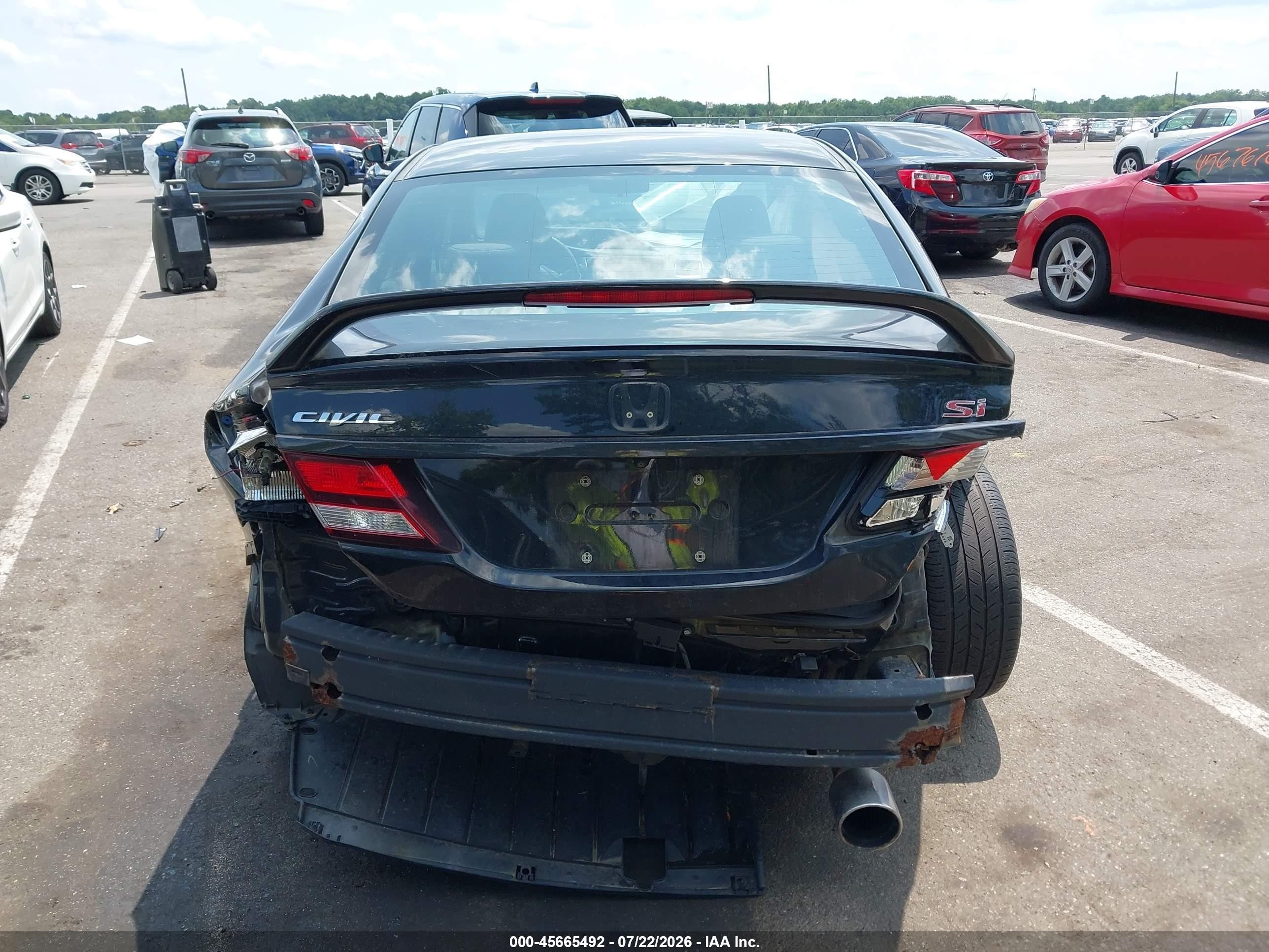 2015 Honda Civic Si Black vin: 2HGFB6E57FH709459