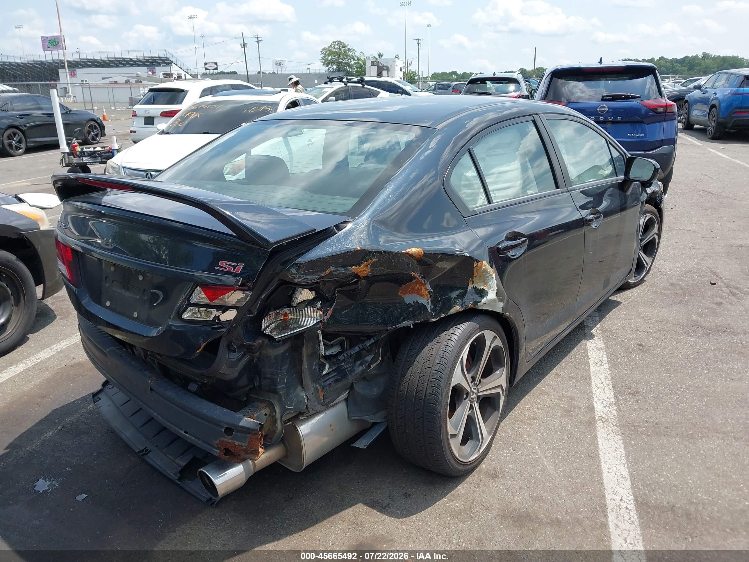 2015 Honda Civic Si Black vin: 2HGFB6E57FH709459