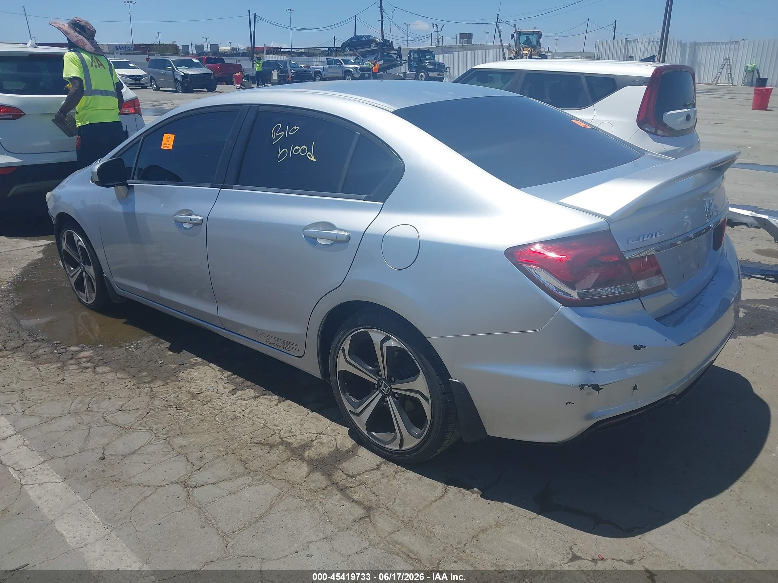2015 Honda Civic Si Silver vin: 2HGFB6E57FH710546