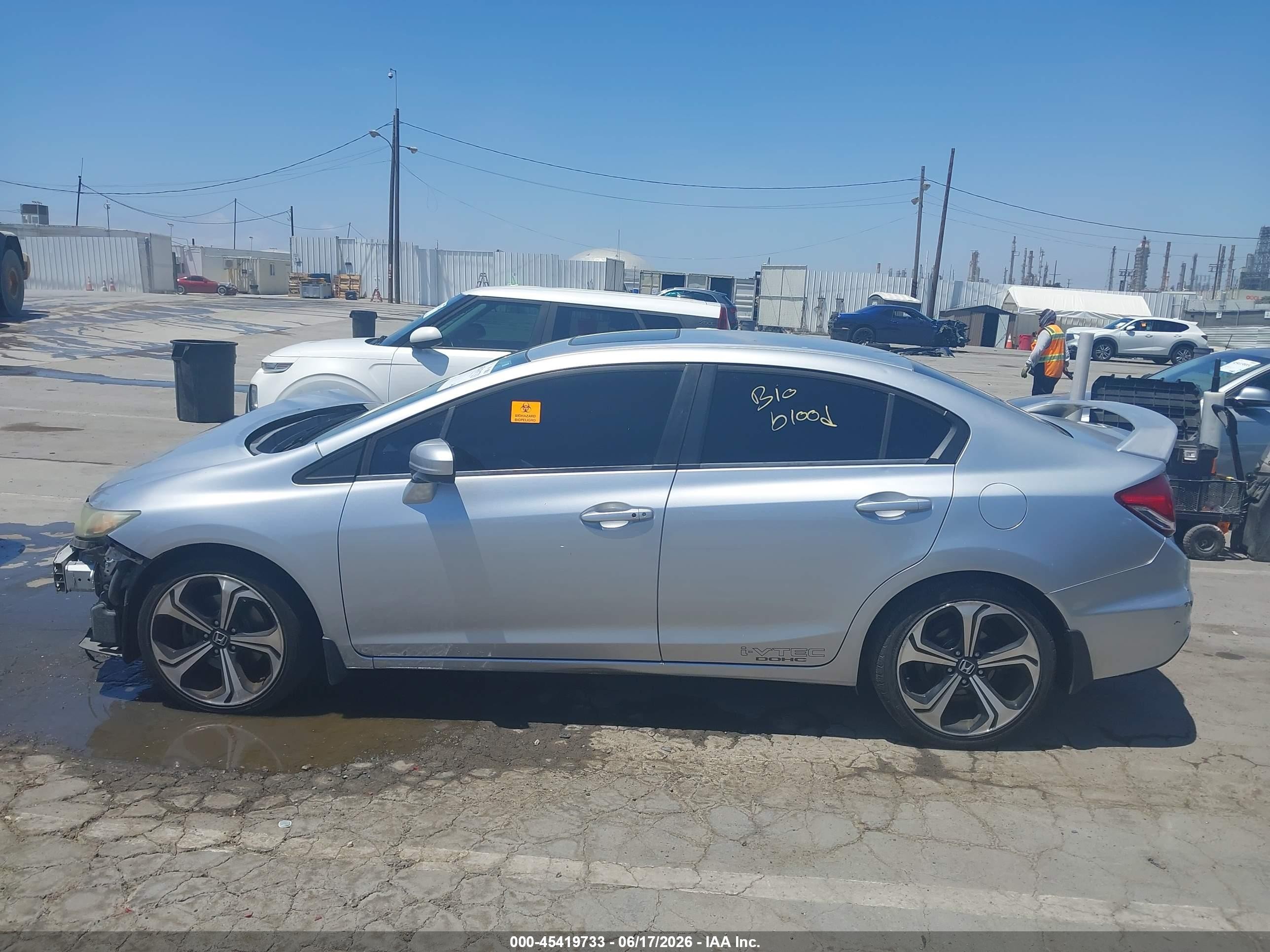 2015 Honda Civic Si Silver vin: 2HGFB6E57FH710546