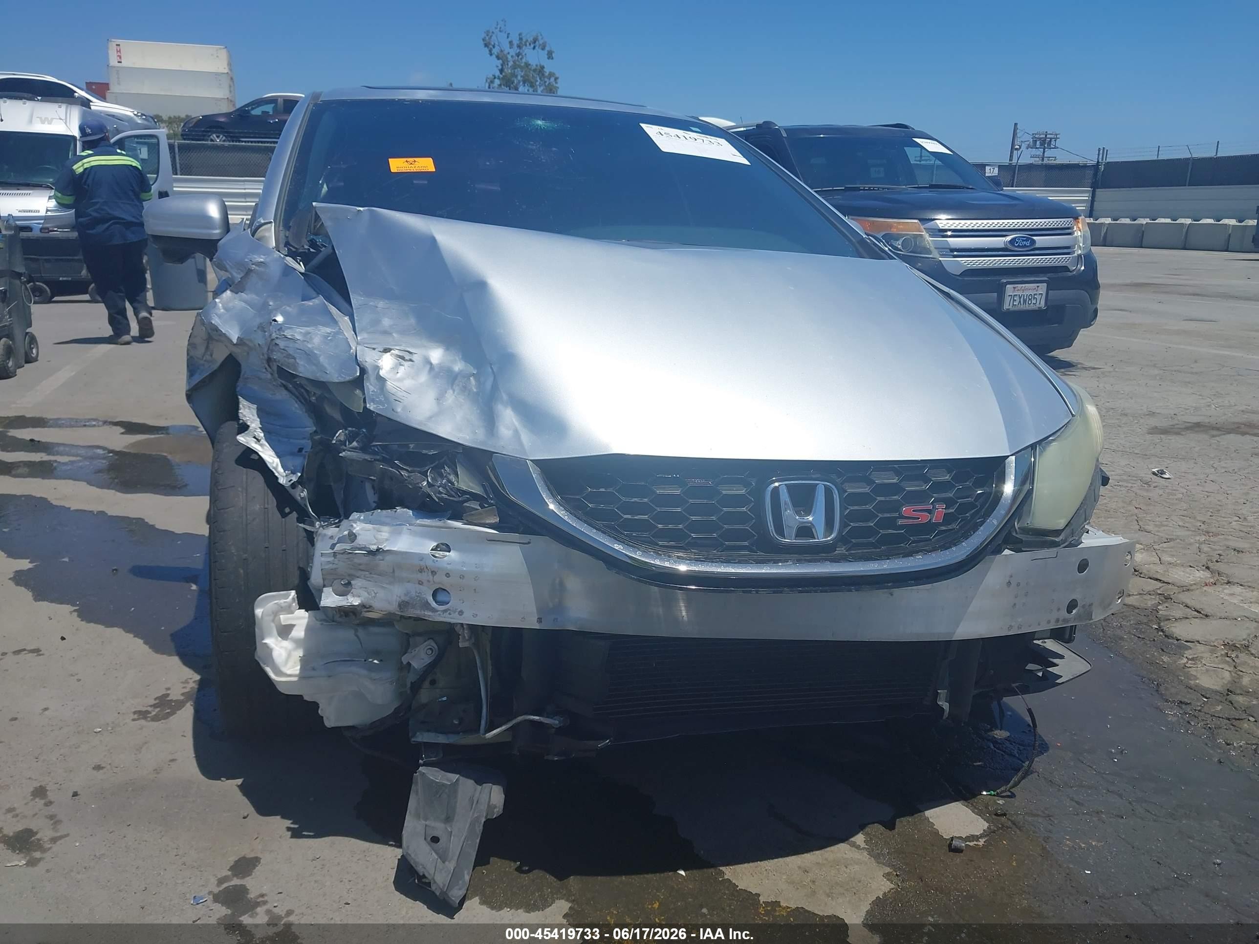 2015 Honda Civic Si Silver vin: 2HGFB6E57FH710546