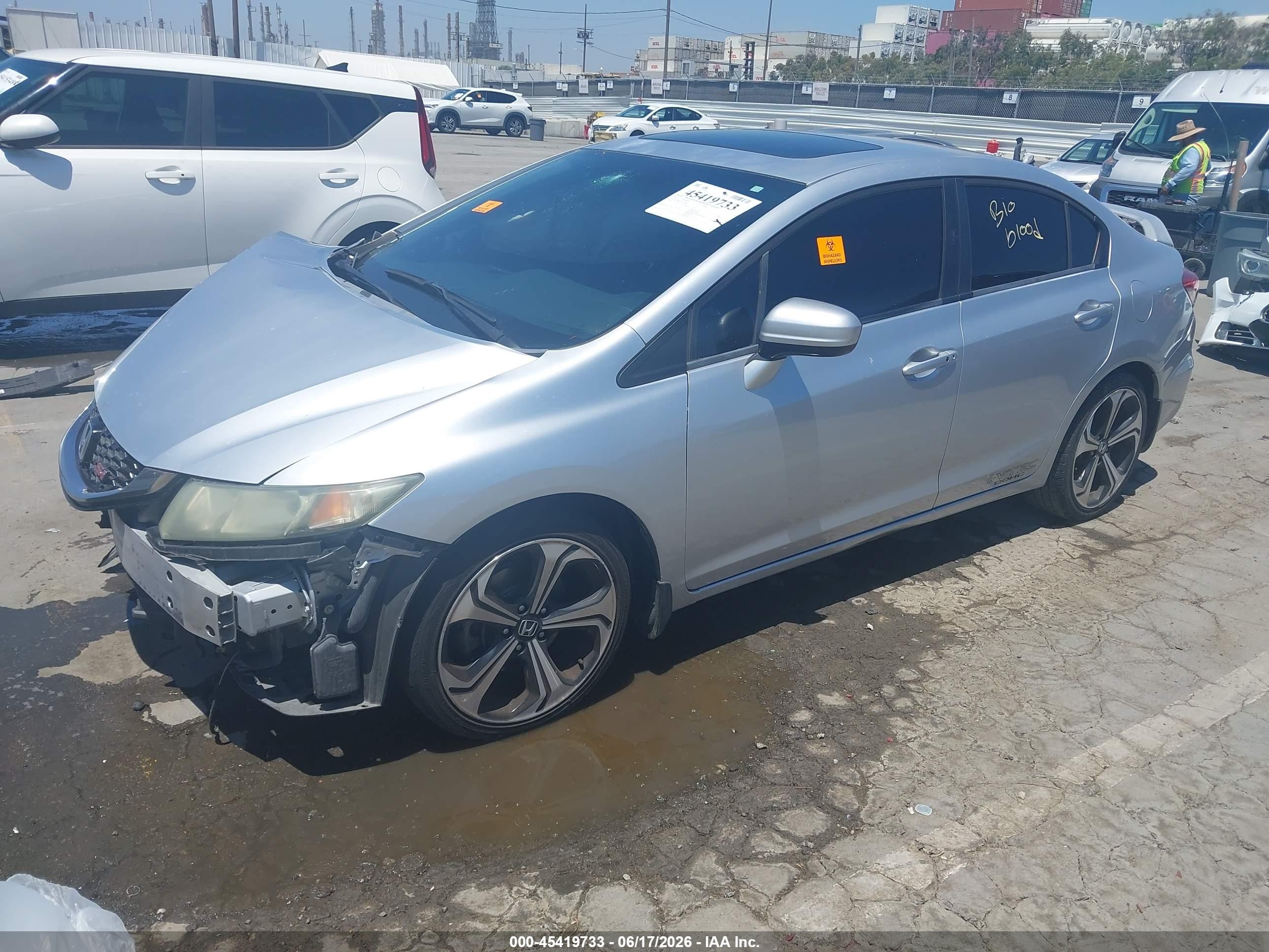 2015 Honda Civic Si Silver vin: 2HGFB6E57FH710546