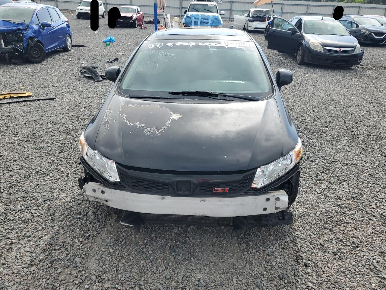 2012 Honda Civic Si Black vin: 2HGFB6E58CH702032