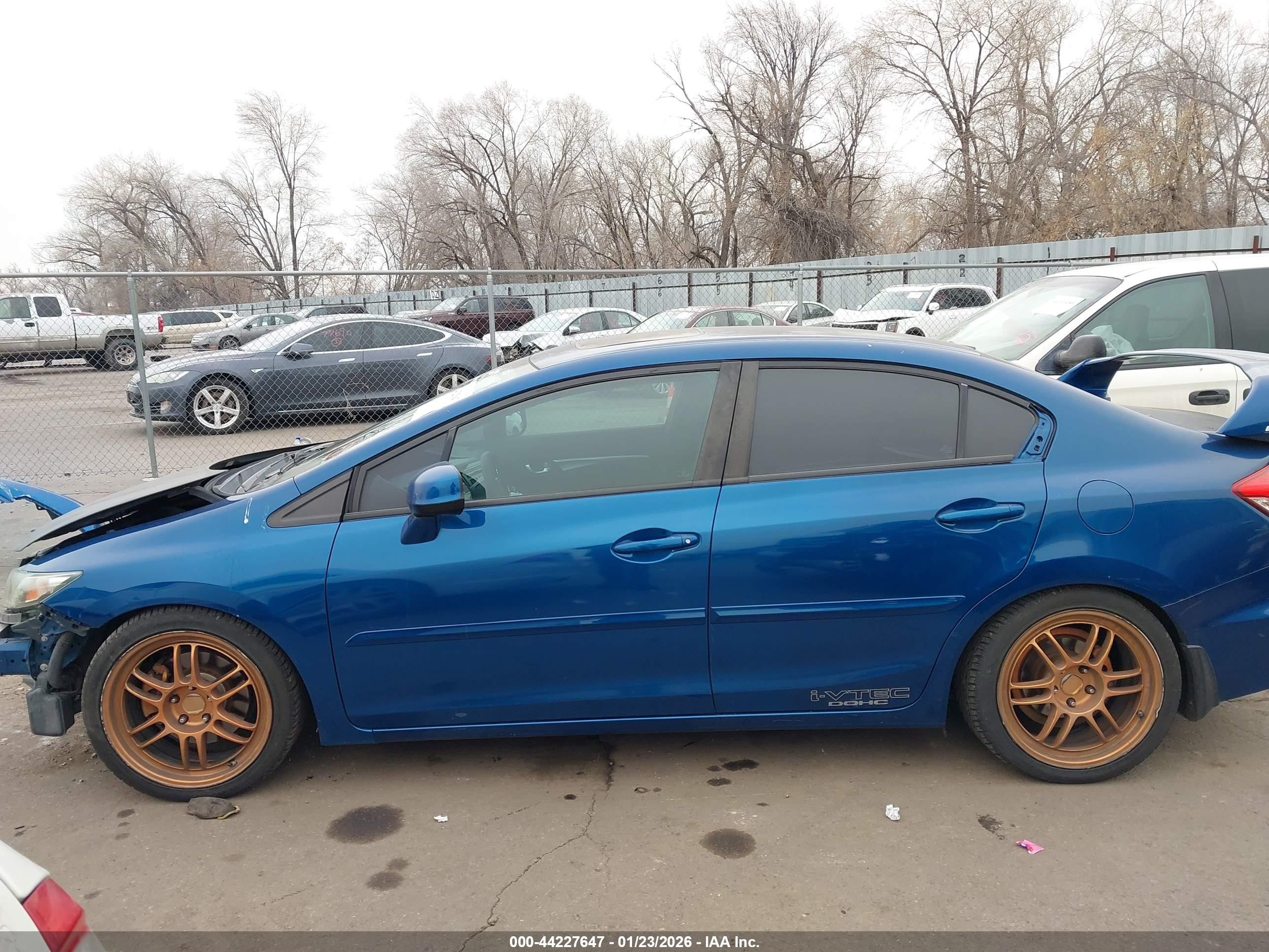 2013 Honda Civic Si Blue vin: 2HGFB6E58DH702176