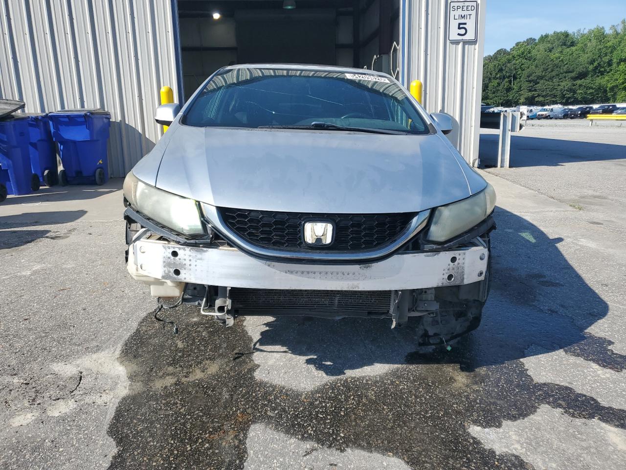 2013 Honda Civic Si Silver vin: 2HGFB6E58DH706776 Damage: Left Head Lamp, Faded, Repair Required