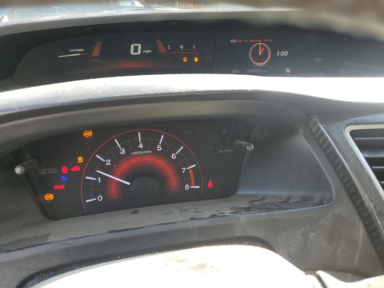 2013 Honda Civic Si Silver vin: 2HGFB6E58DH706776 Damage: Warning Light - Abs, On, Unacceptable