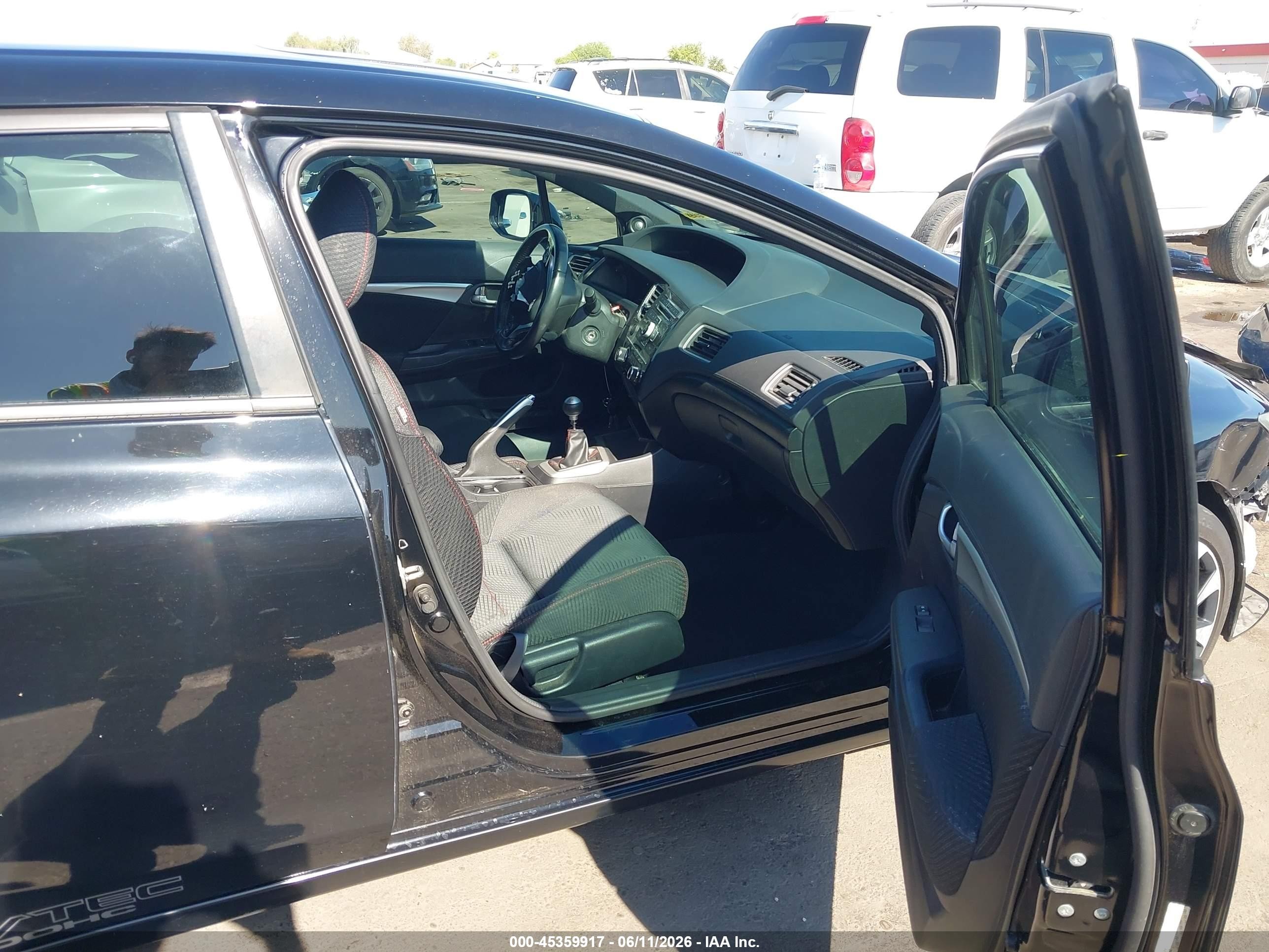 2013 Honda Civic Si Black vin: 2HGFB6E58DH707751