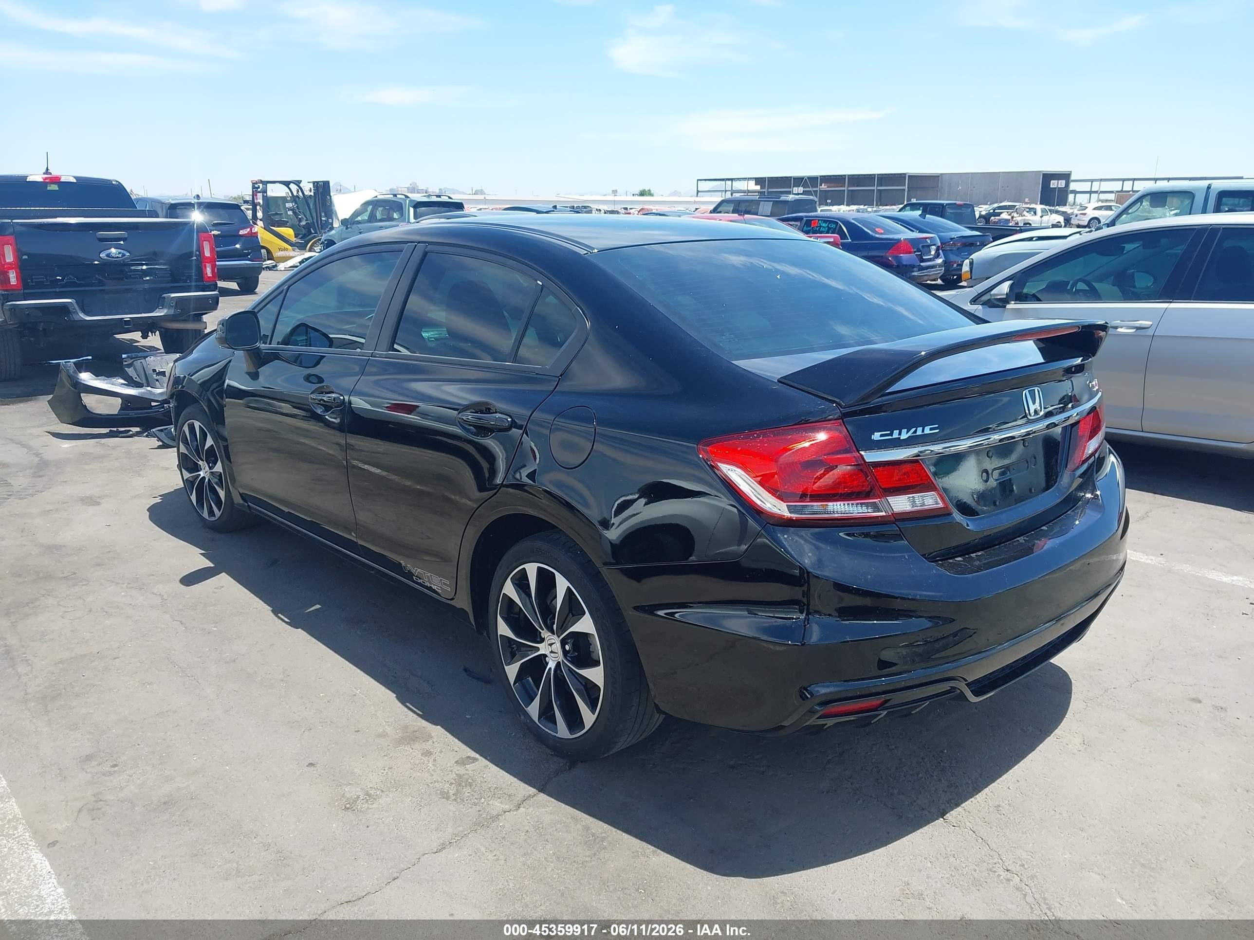 2013 Honda Civic Si Black vin: 2HGFB6E58DH707751