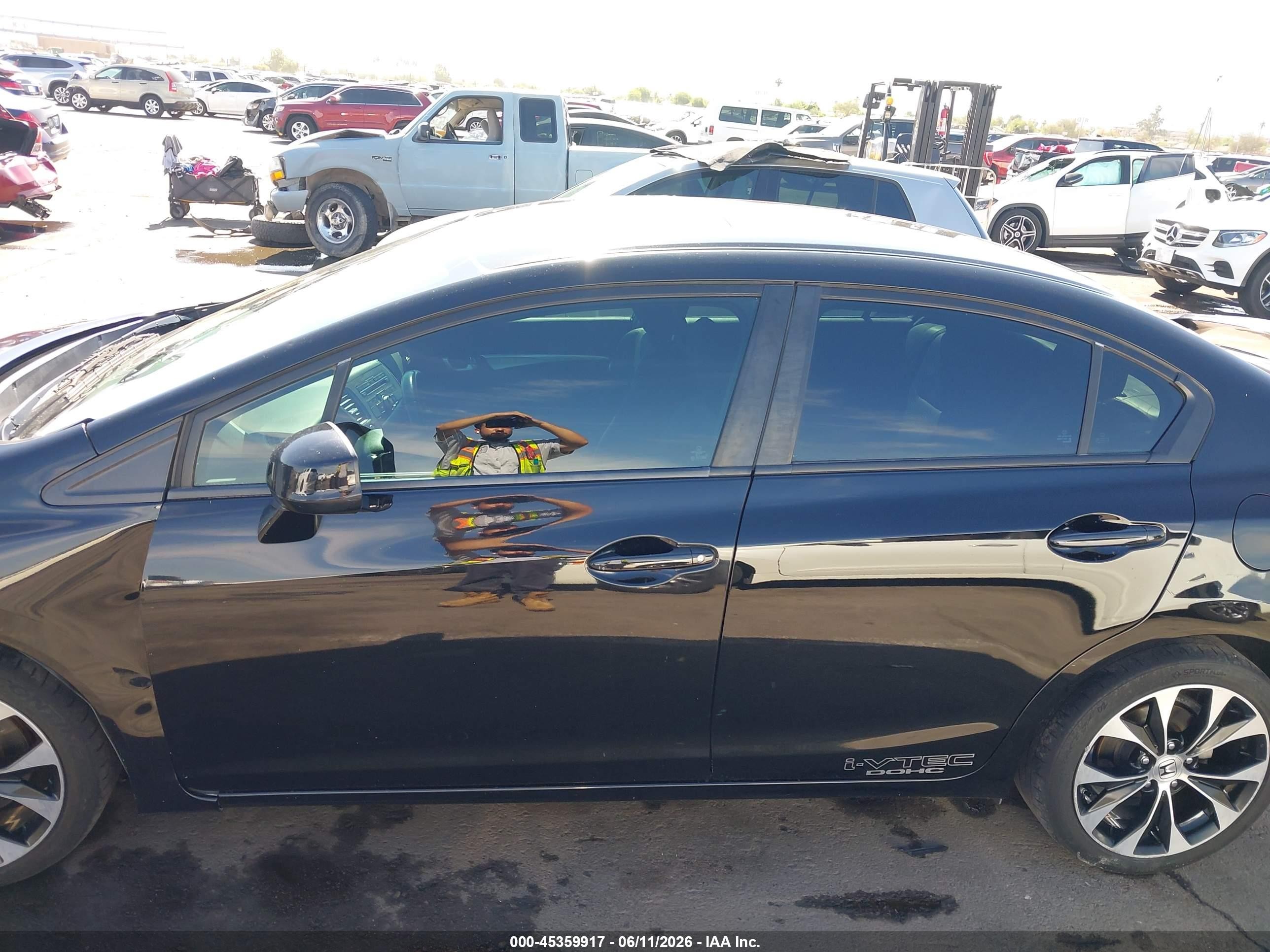 2013 Honda Civic Si Black vin: 2HGFB6E58DH707751