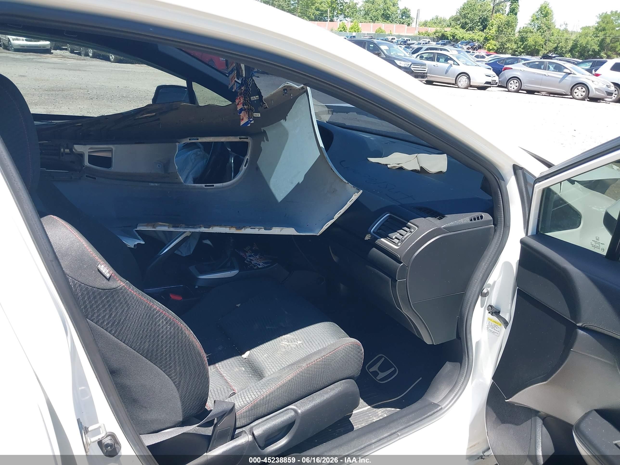 2013 Honda Civic Si White vin: 2HGFB6E58DH708320