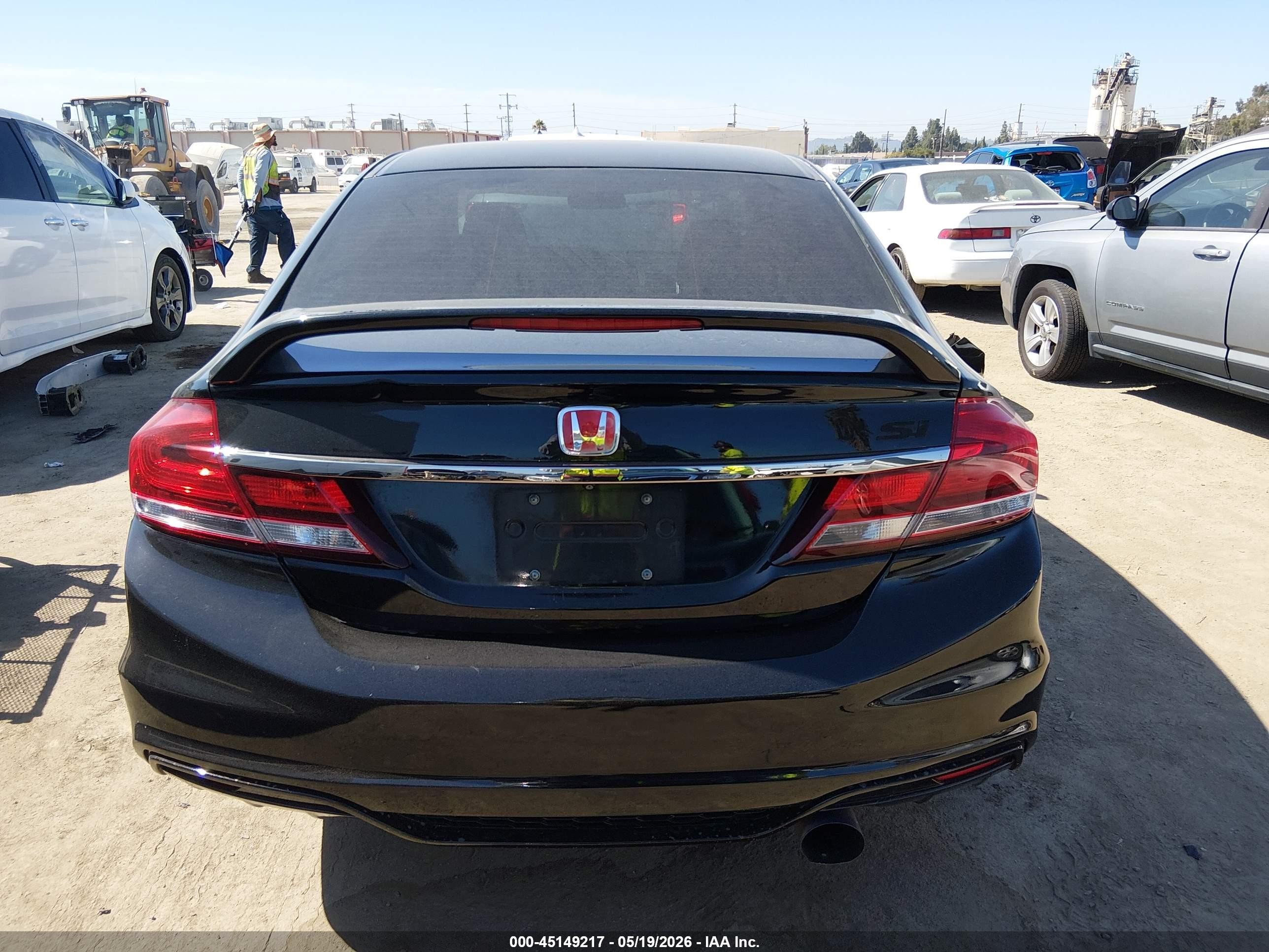 2014 Honda Civic Si Black vin: 2HGFB6E58EH704950