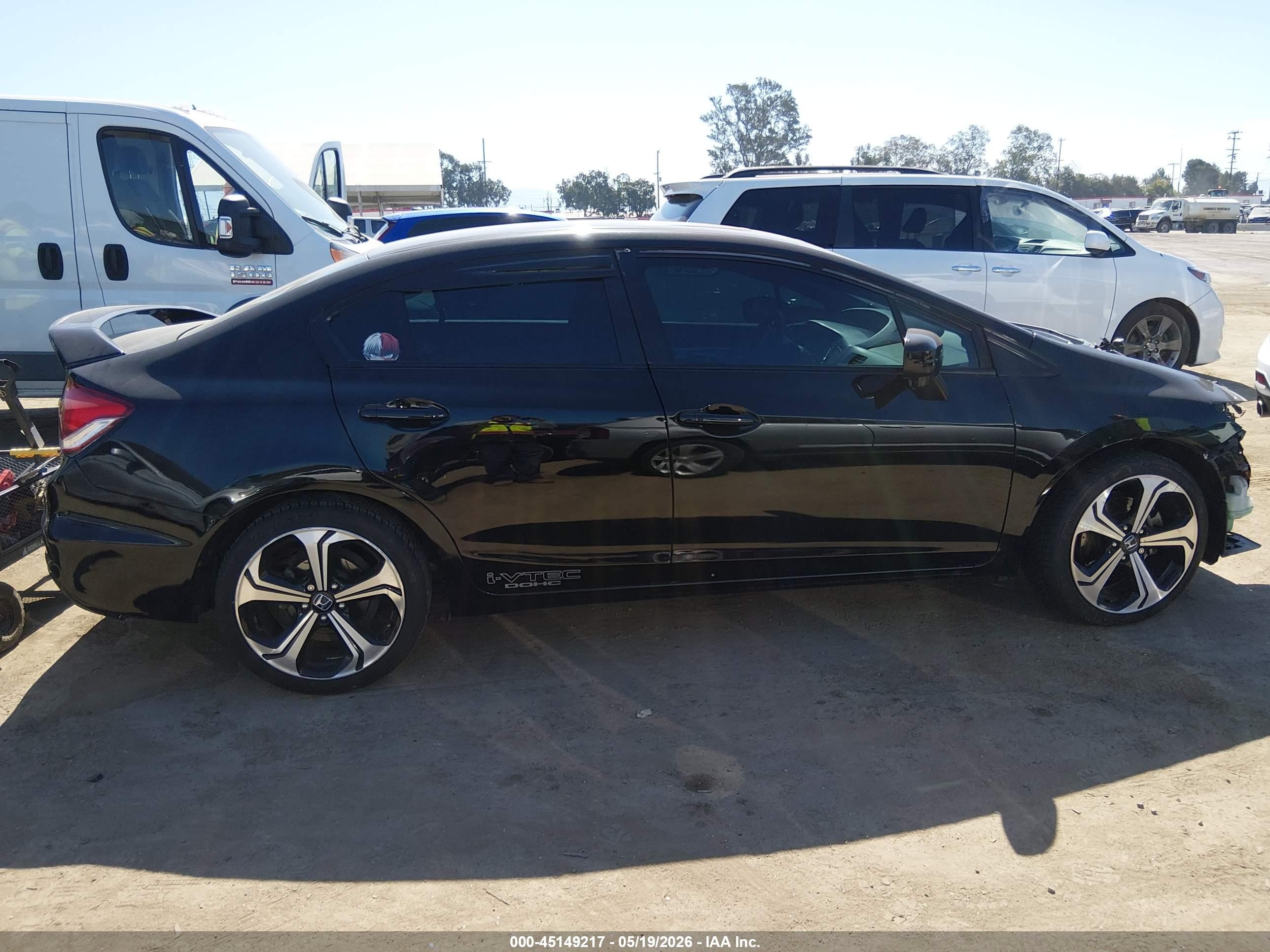 2014 Honda Civic Si Black vin: 2HGFB6E58EH704950