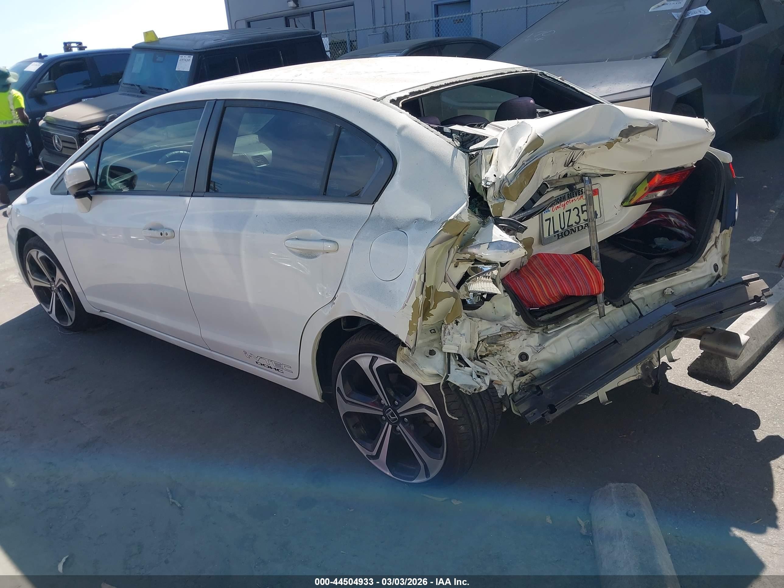 2015 Honda Civic Si White vin: 2HGFB6E58FH708594