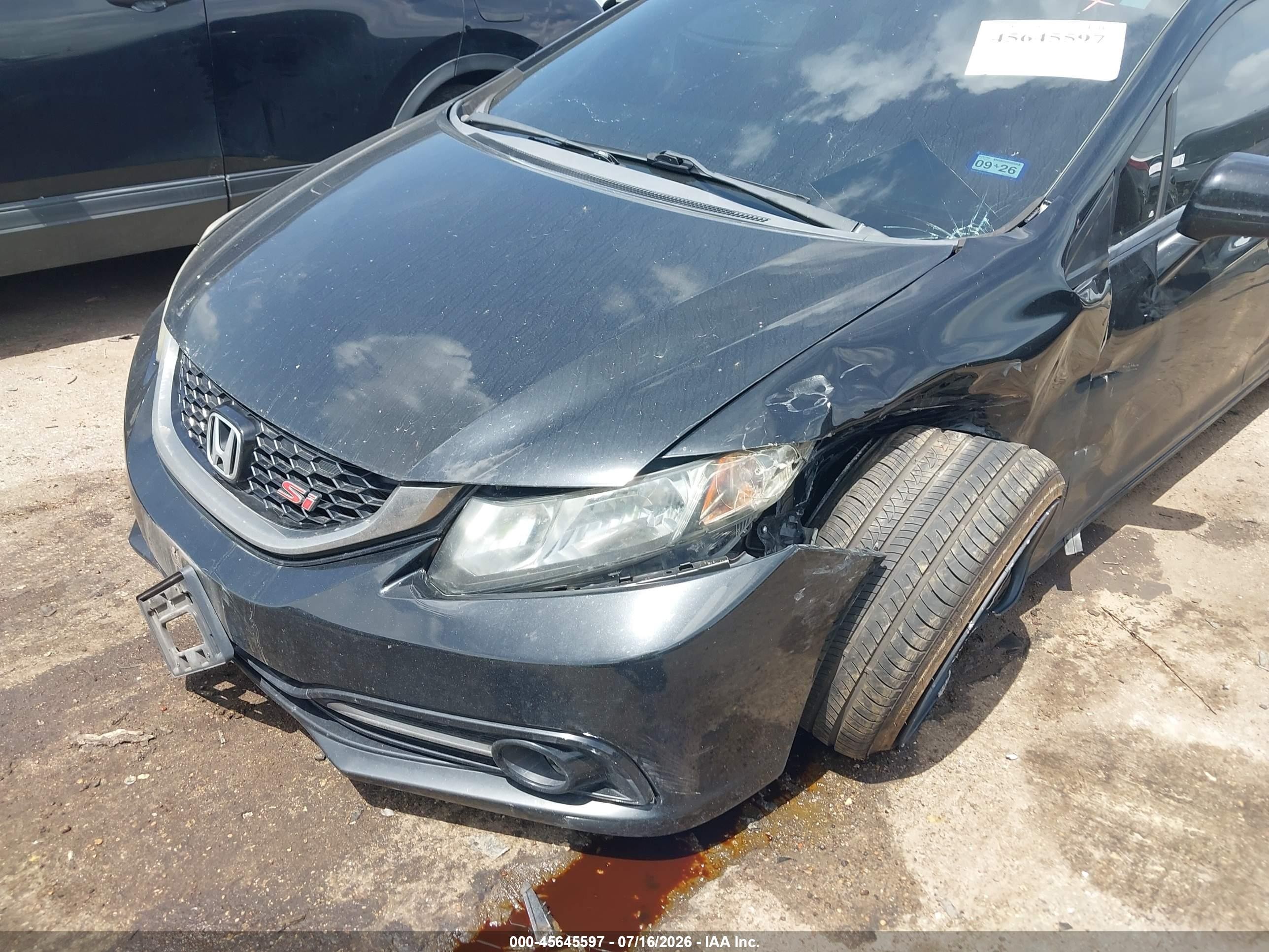 2015 Honda Civic Si Black vin: 2HGFB6E58FH708613