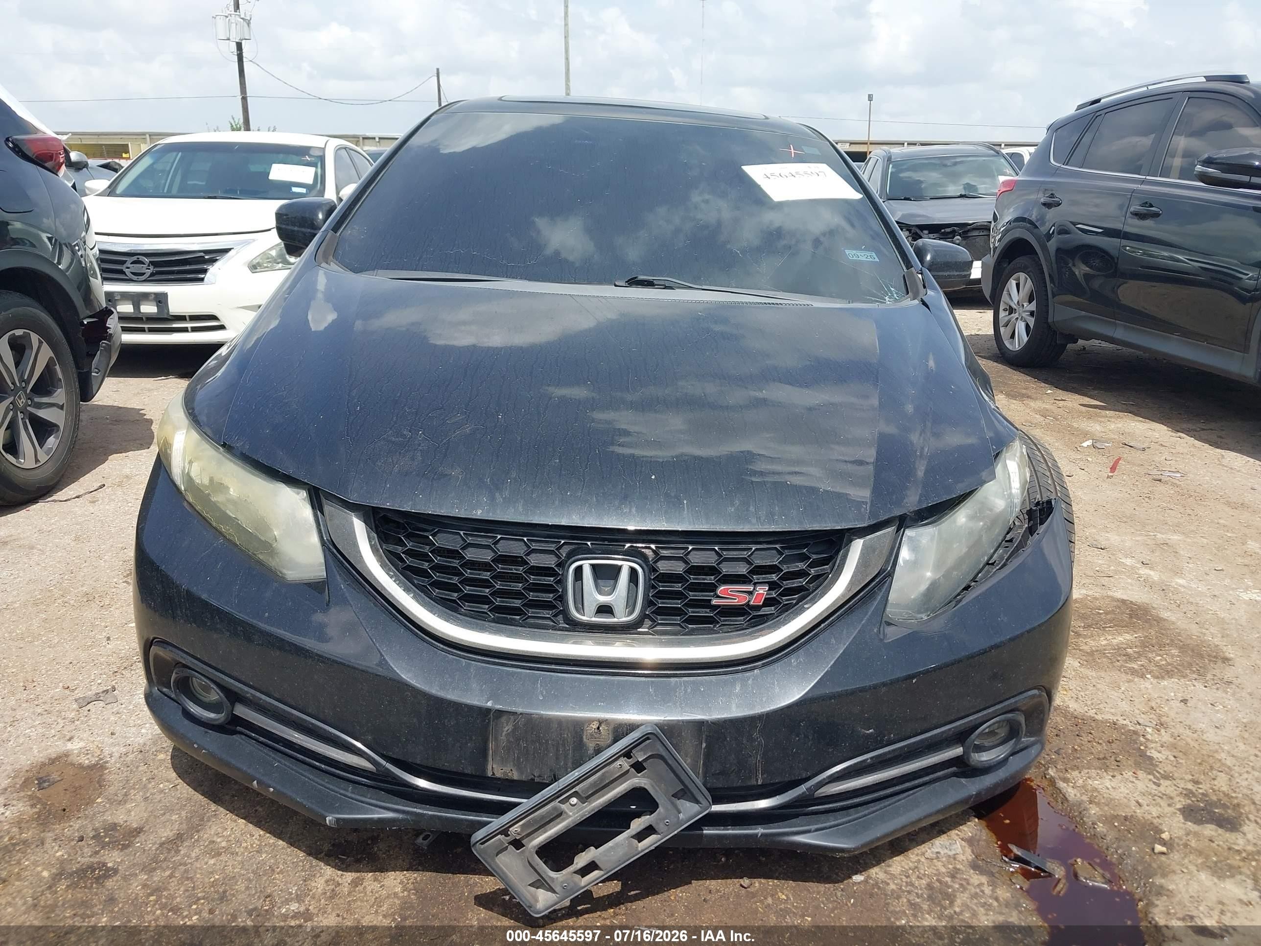 2015 Honda Civic Si Black vin: 2HGFB6E58FH708613