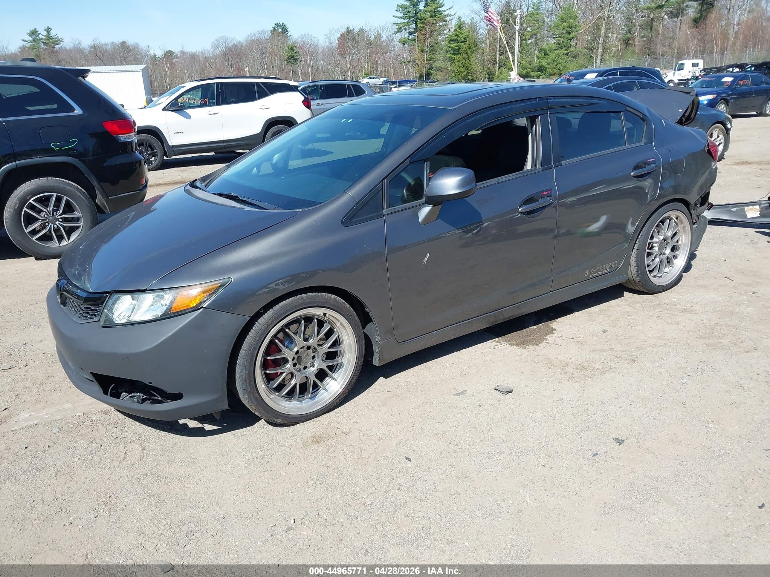 2012 Honda Civic Si Gray vin: 2HGFB6E59CH700967