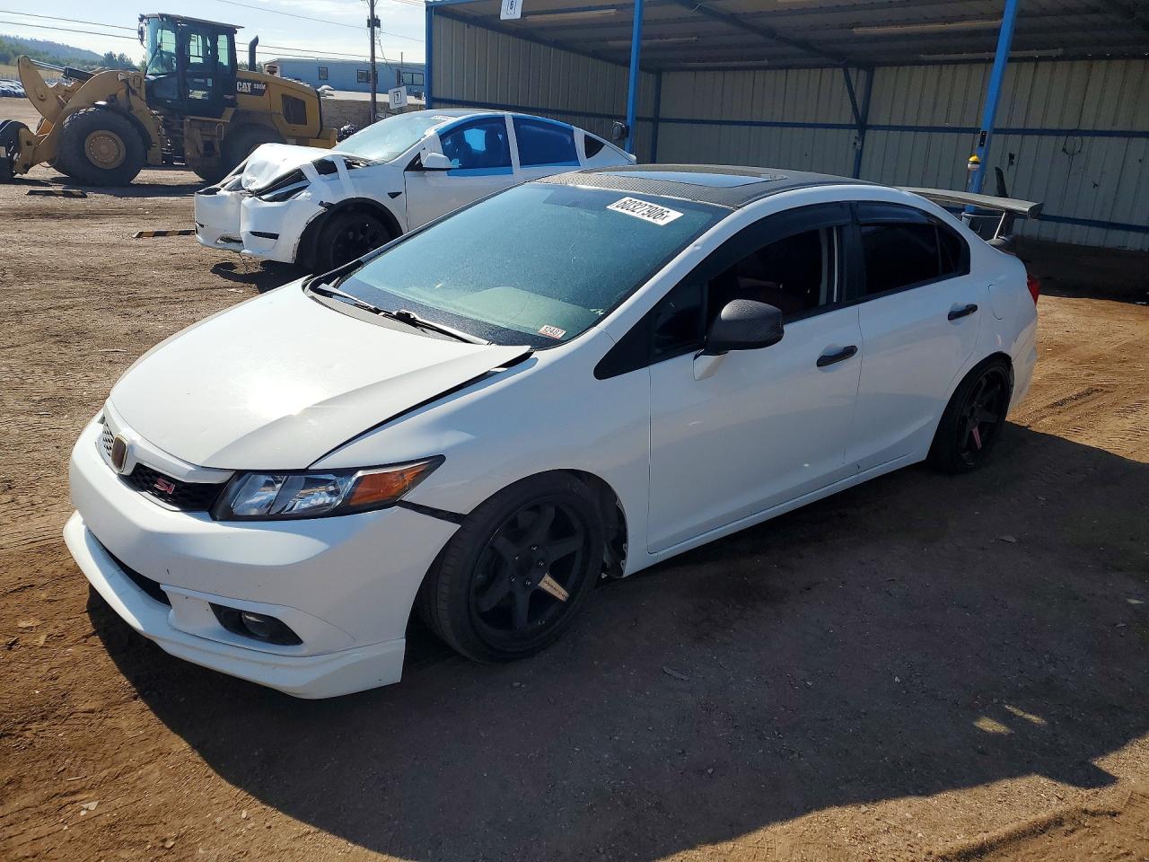 2012 Honda Civic Si White vin: 2HGFB6E59CH702847