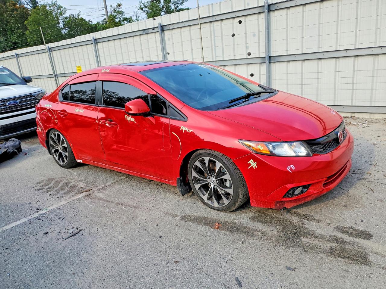 2012 Honda Civic Si Red vin: 2HGFB6E59CH706218