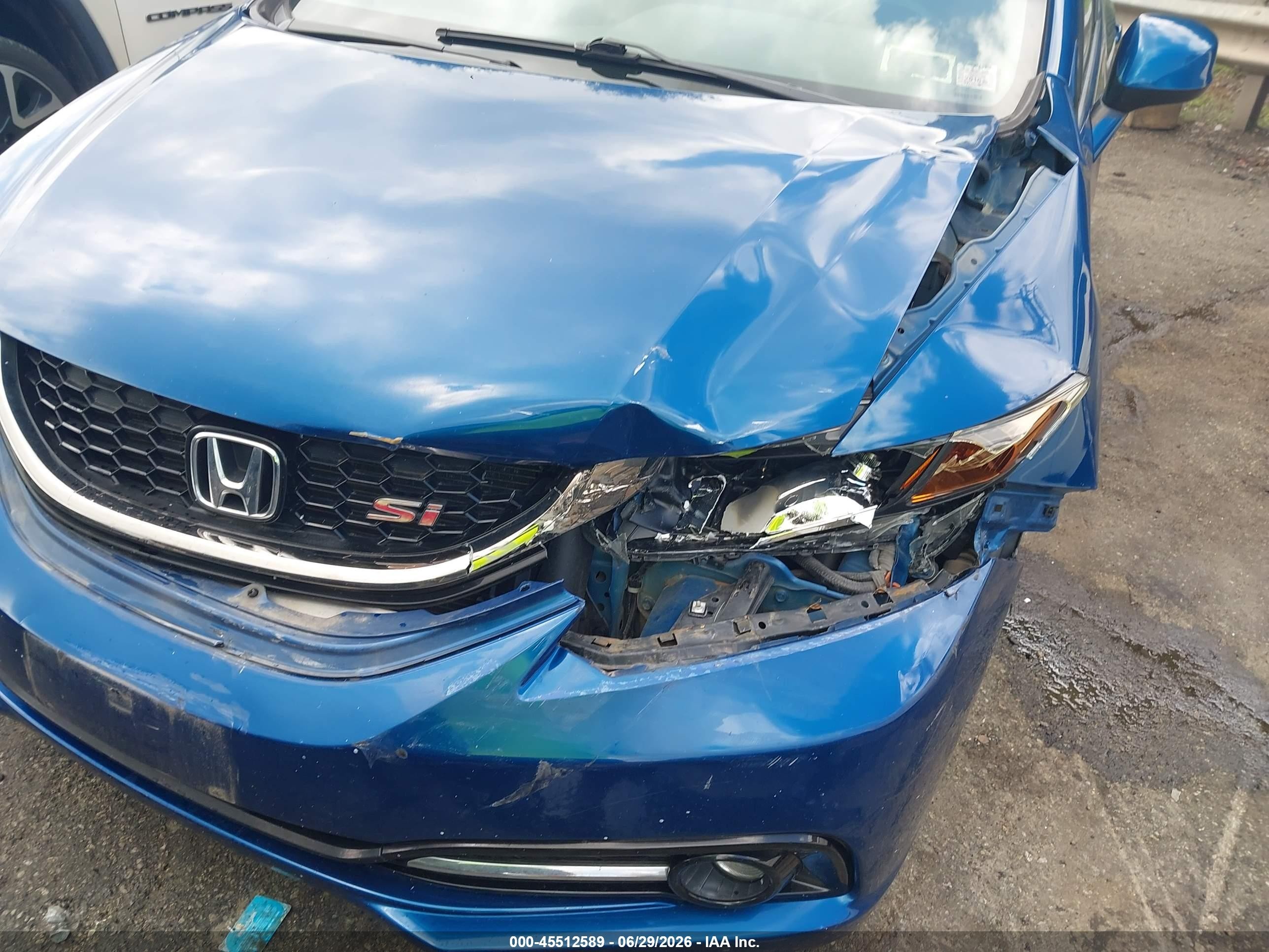 2013 Honda Civic Si Blue vin: 2HGFB6E59DH702641