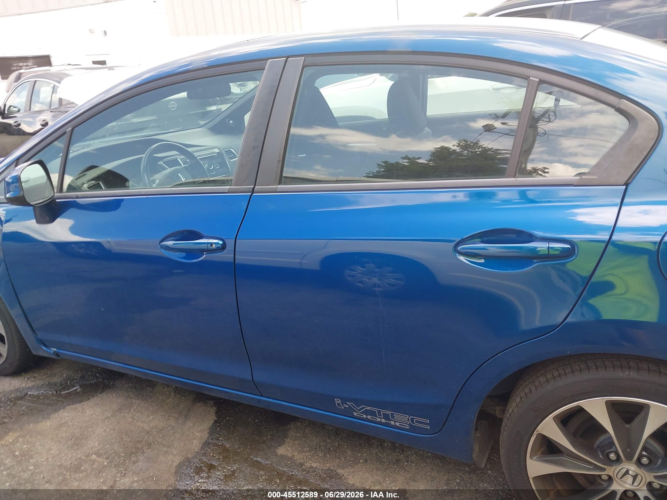 2013 Honda Civic Si Blue vin: 2HGFB6E59DH702641