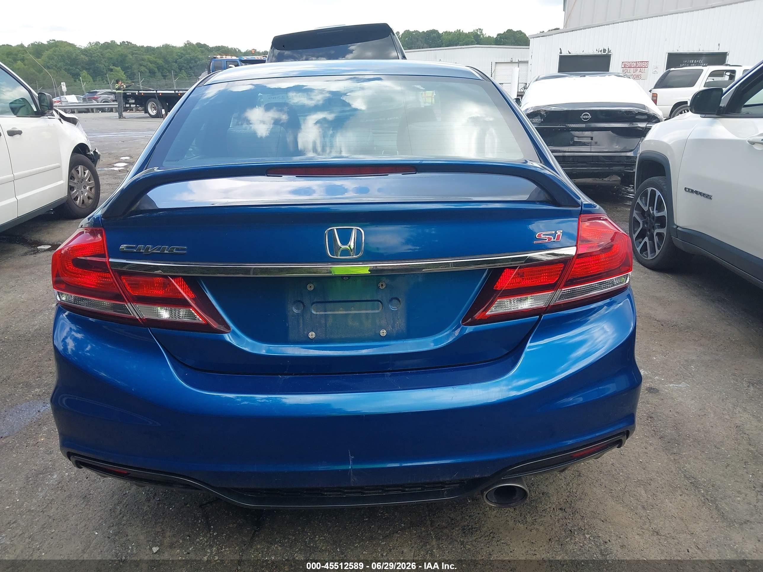 2013 Honda Civic Si Blue vin: 2HGFB6E59DH702641