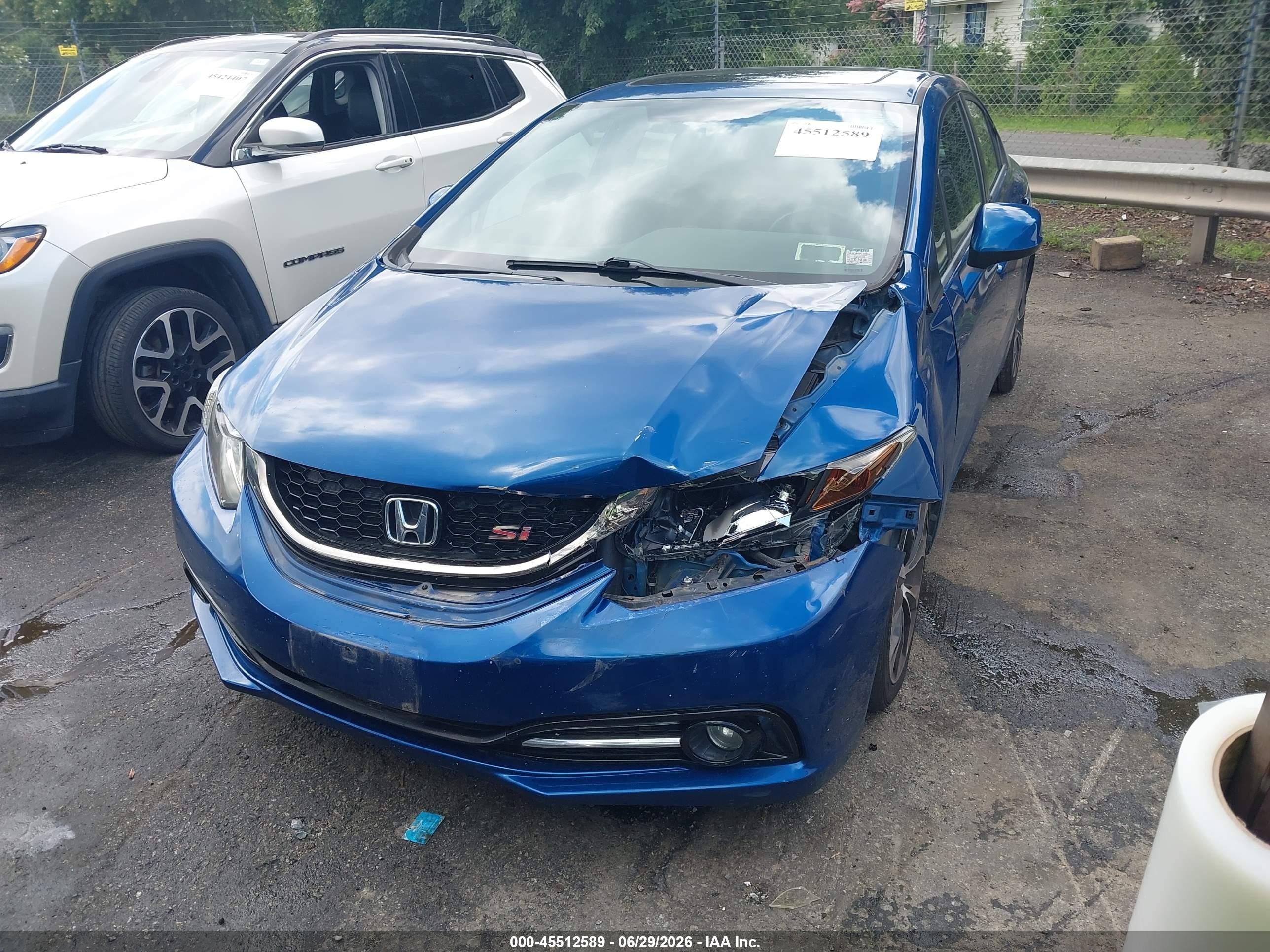 2013 Honda Civic Si Blue vin: 2HGFB6E59DH702641