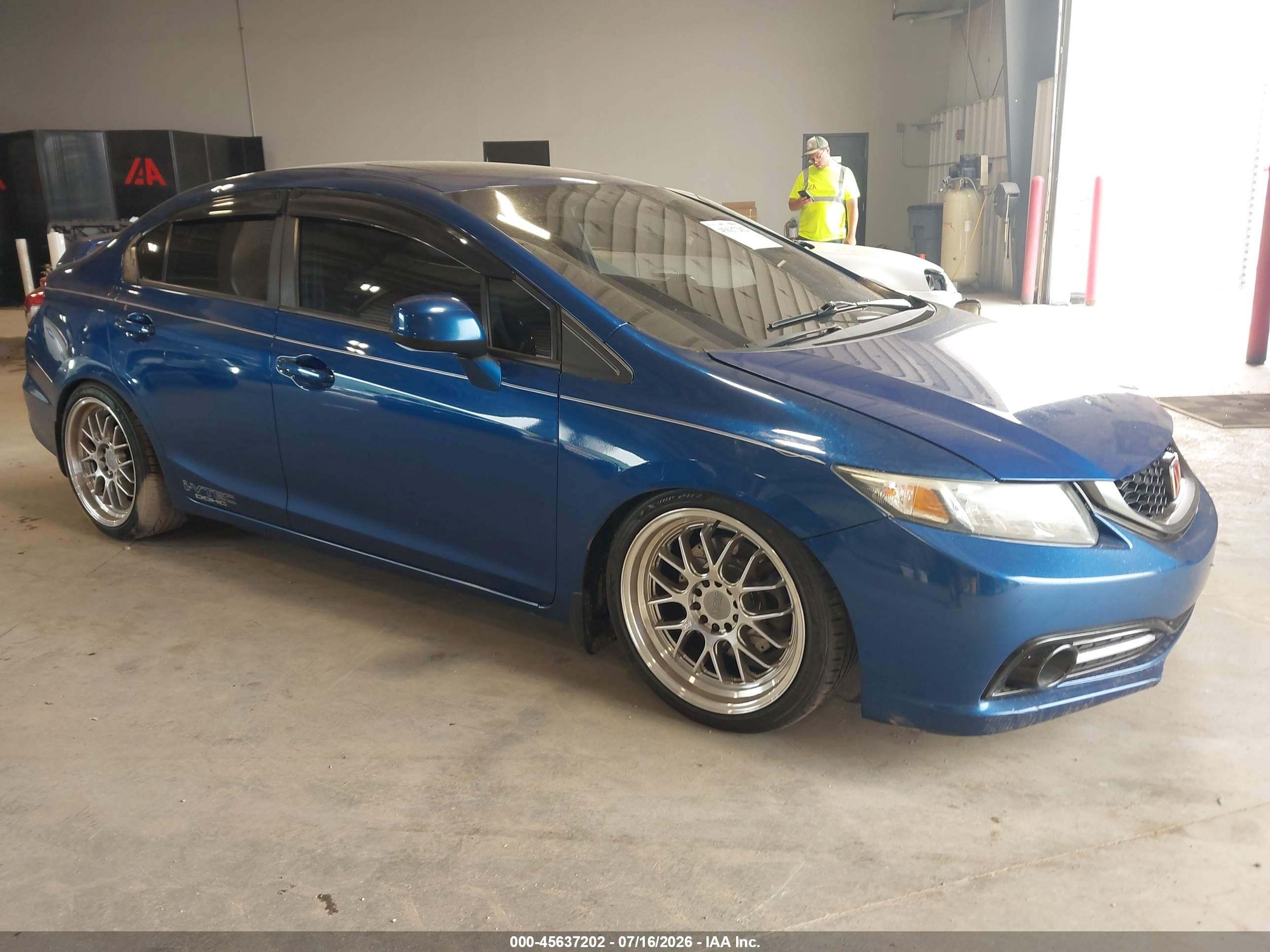 2013 Honda Civic Si Blue vin: 2HGFB6E59DH706625