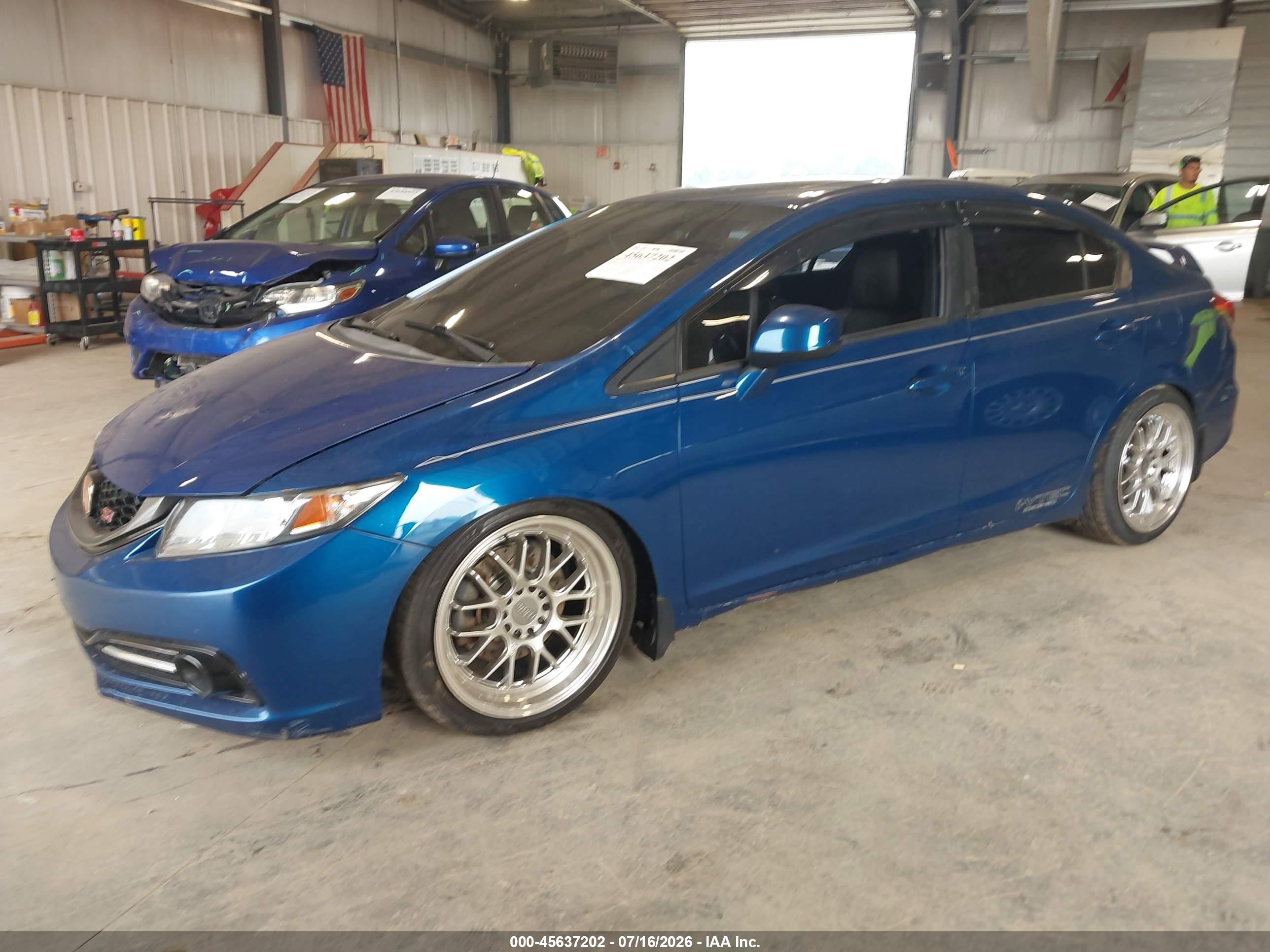 2013 Honda Civic Si Blue vin: 2HGFB6E59DH706625