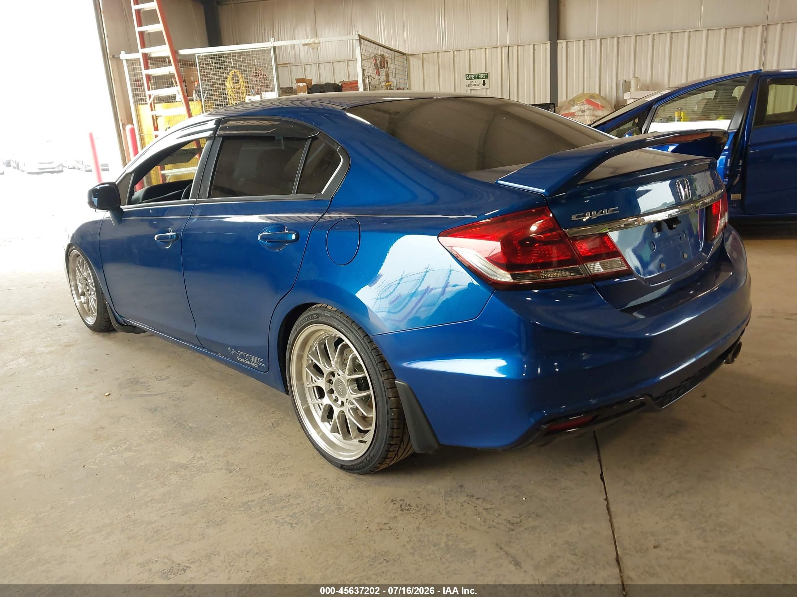 2013 Honda Civic Si Blue vin: 2HGFB6E59DH706625