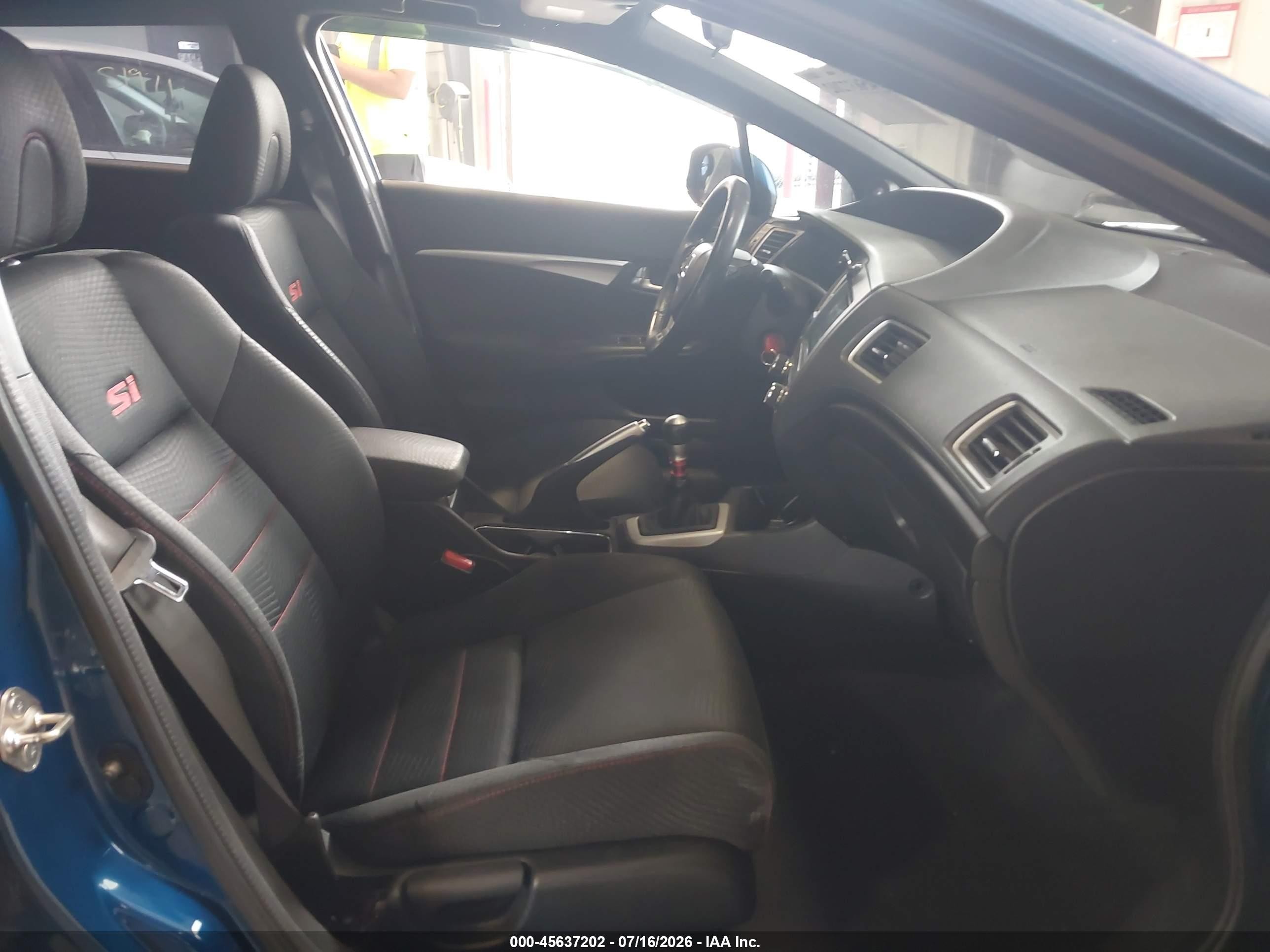 2013 Honda Civic Si Blue vin: 2HGFB6E59DH706625