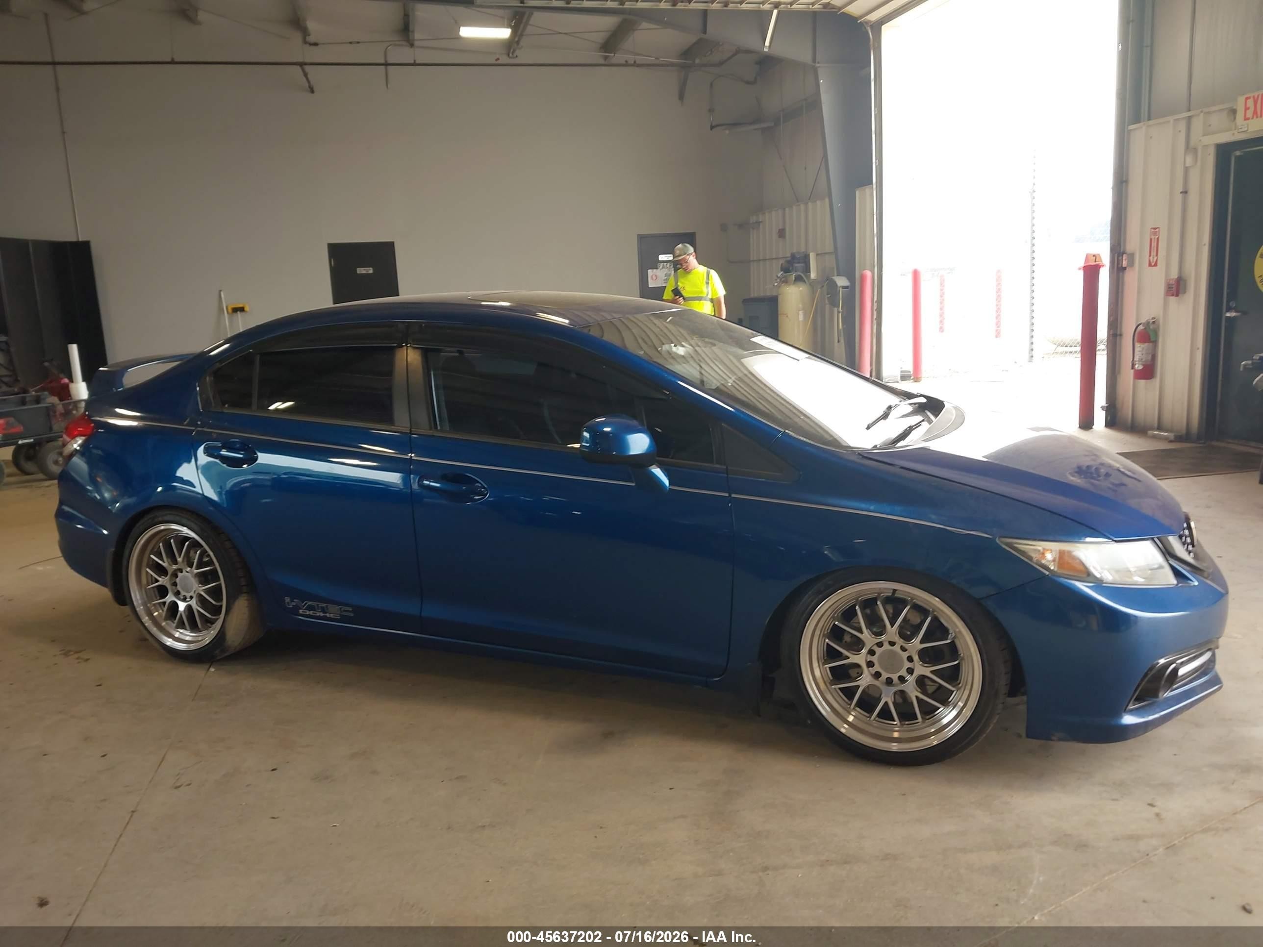 2013 Honda Civic Si Blue vin: 2HGFB6E59DH706625
