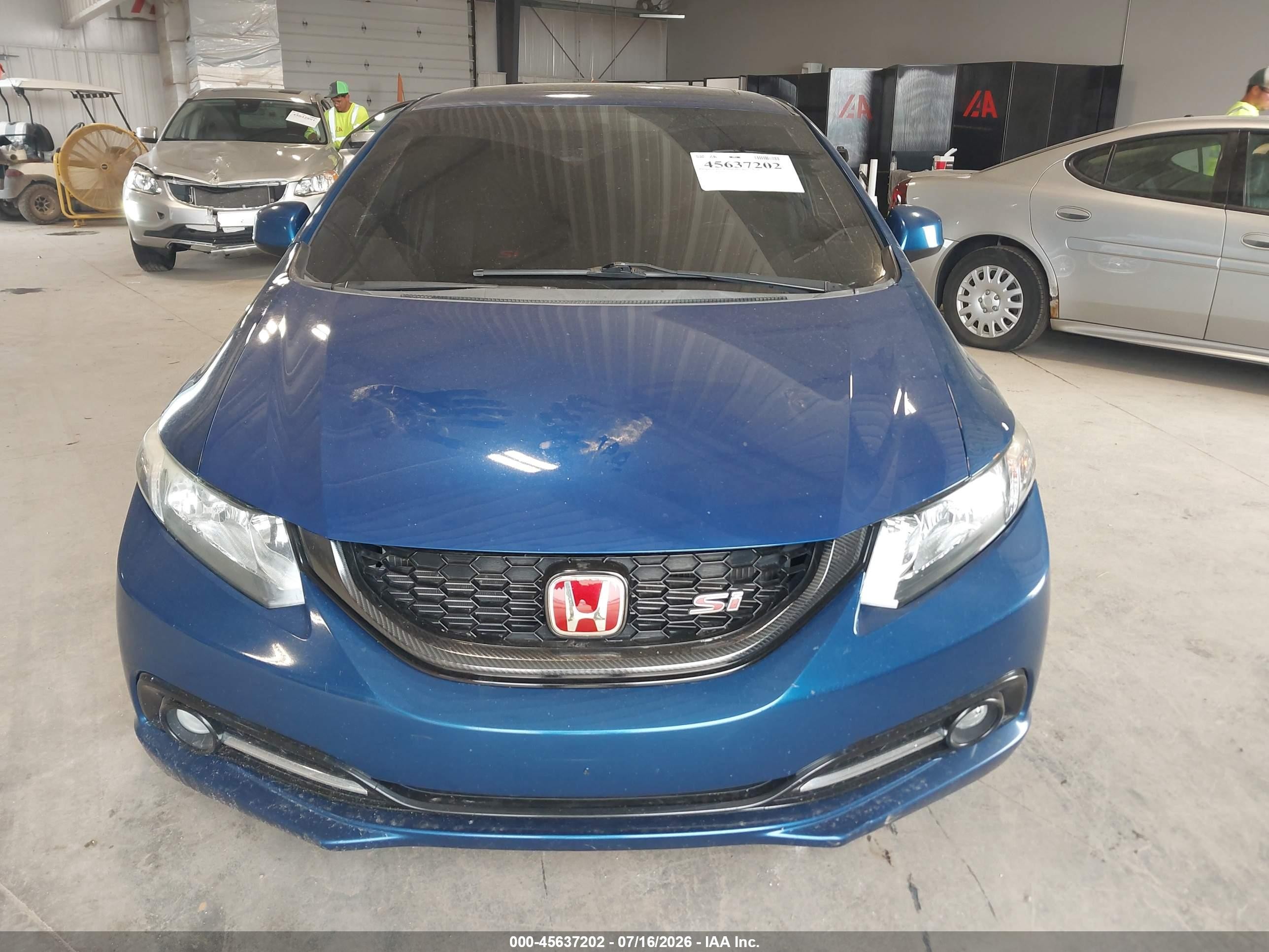 2013 Honda Civic Si Blue vin: 2HGFB6E59DH706625