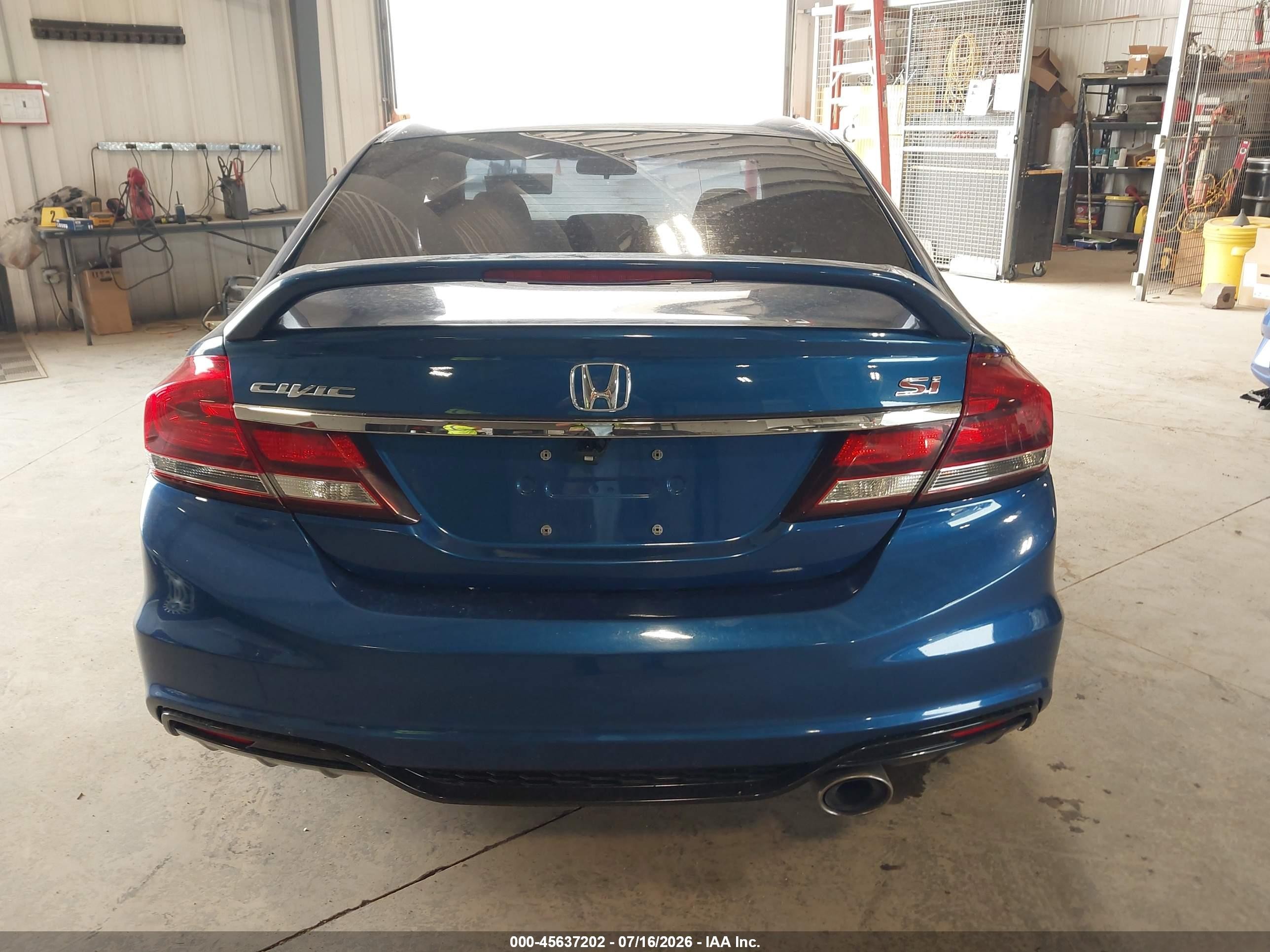 2013 Honda Civic Si Blue vin: 2HGFB6E59DH706625