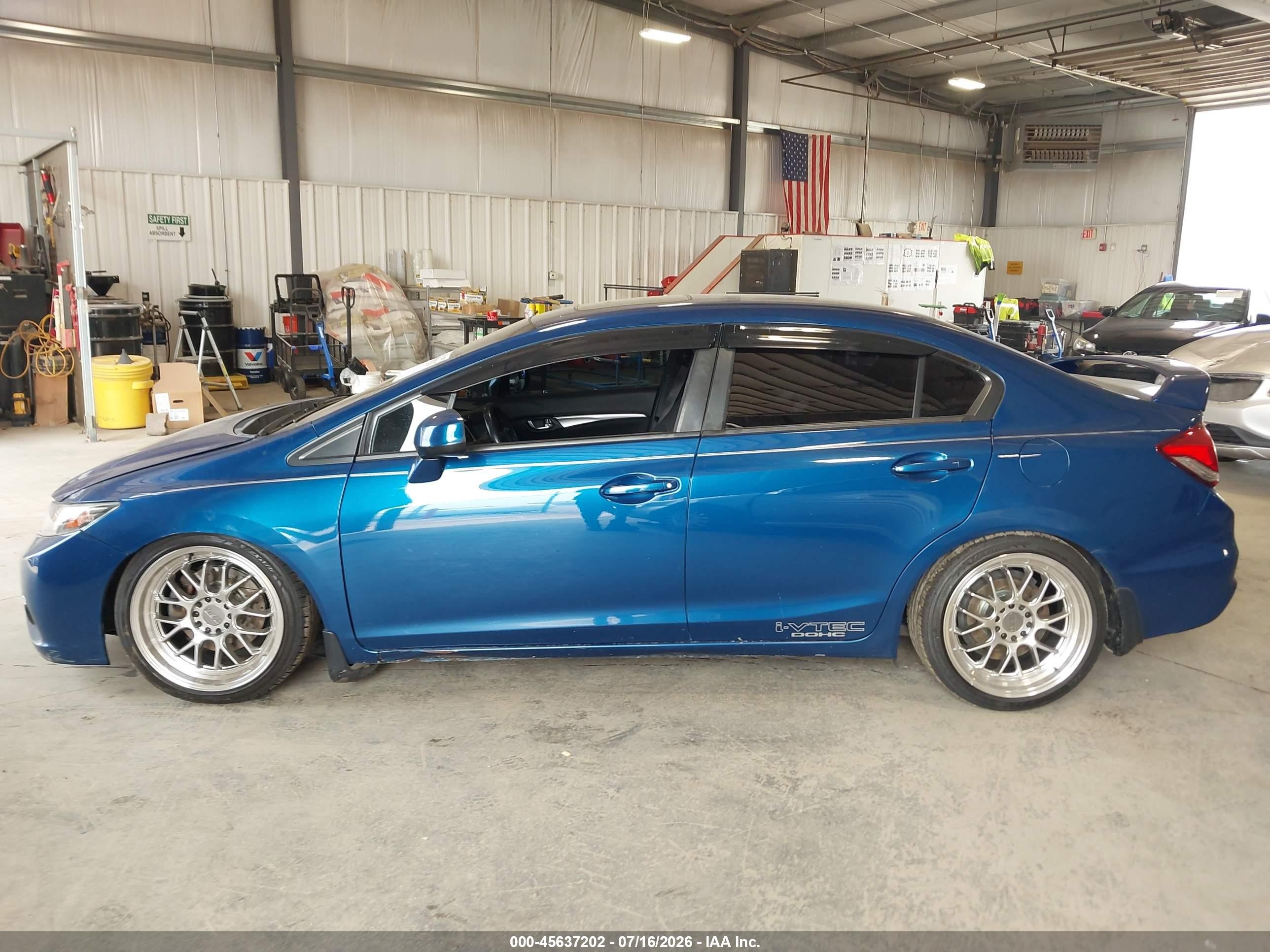 2013 Honda Civic Si Blue vin: 2HGFB6E59DH706625