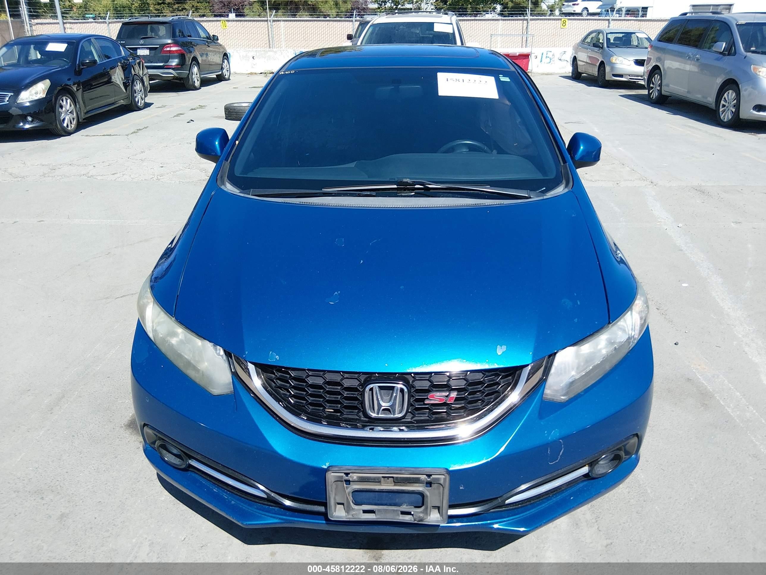 2013 Honda Civic Si Синий vin: 2HGFB6E59DH709895