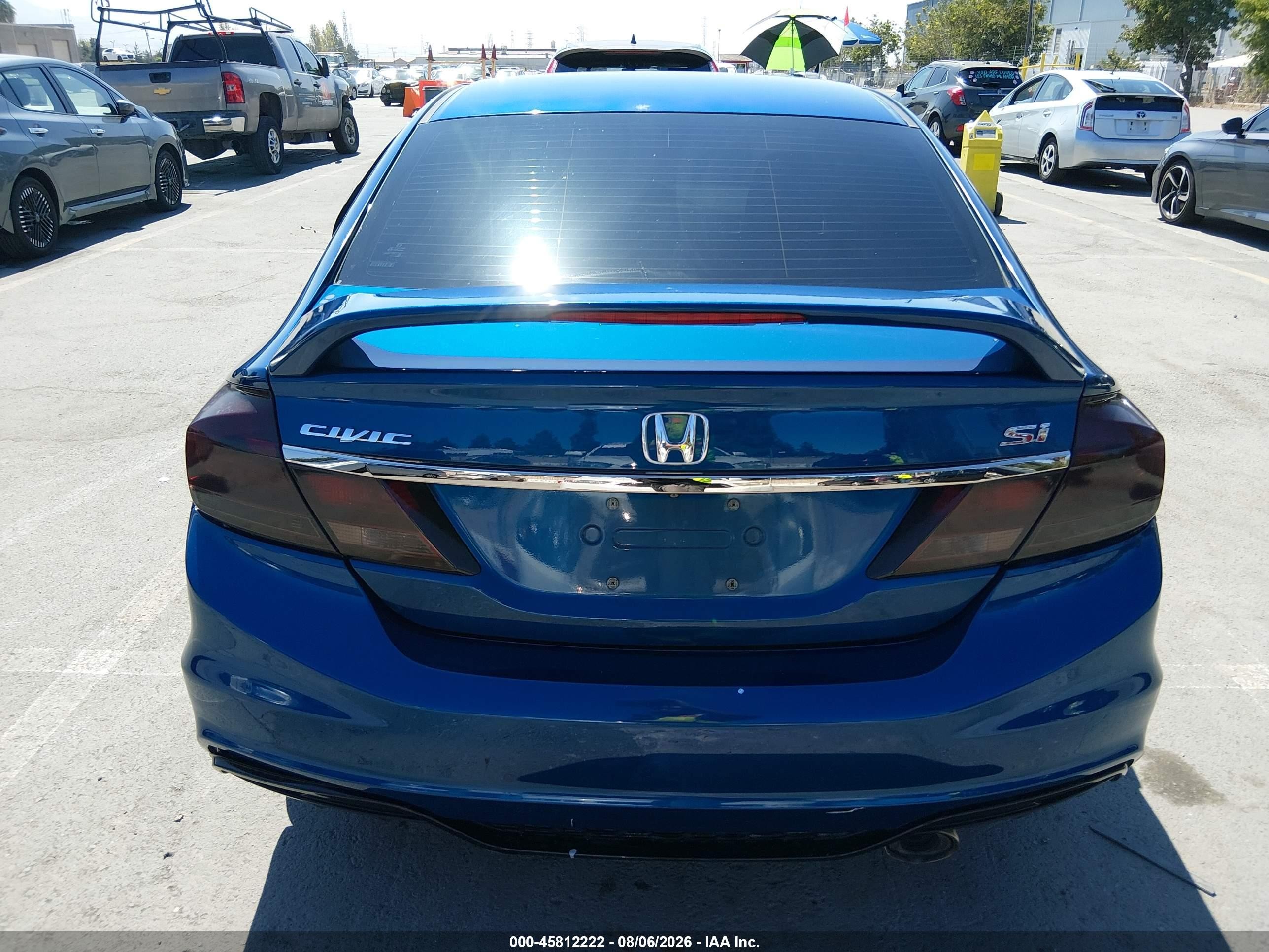 2013 Honda Civic Si Синий vin: 2HGFB6E59DH709895